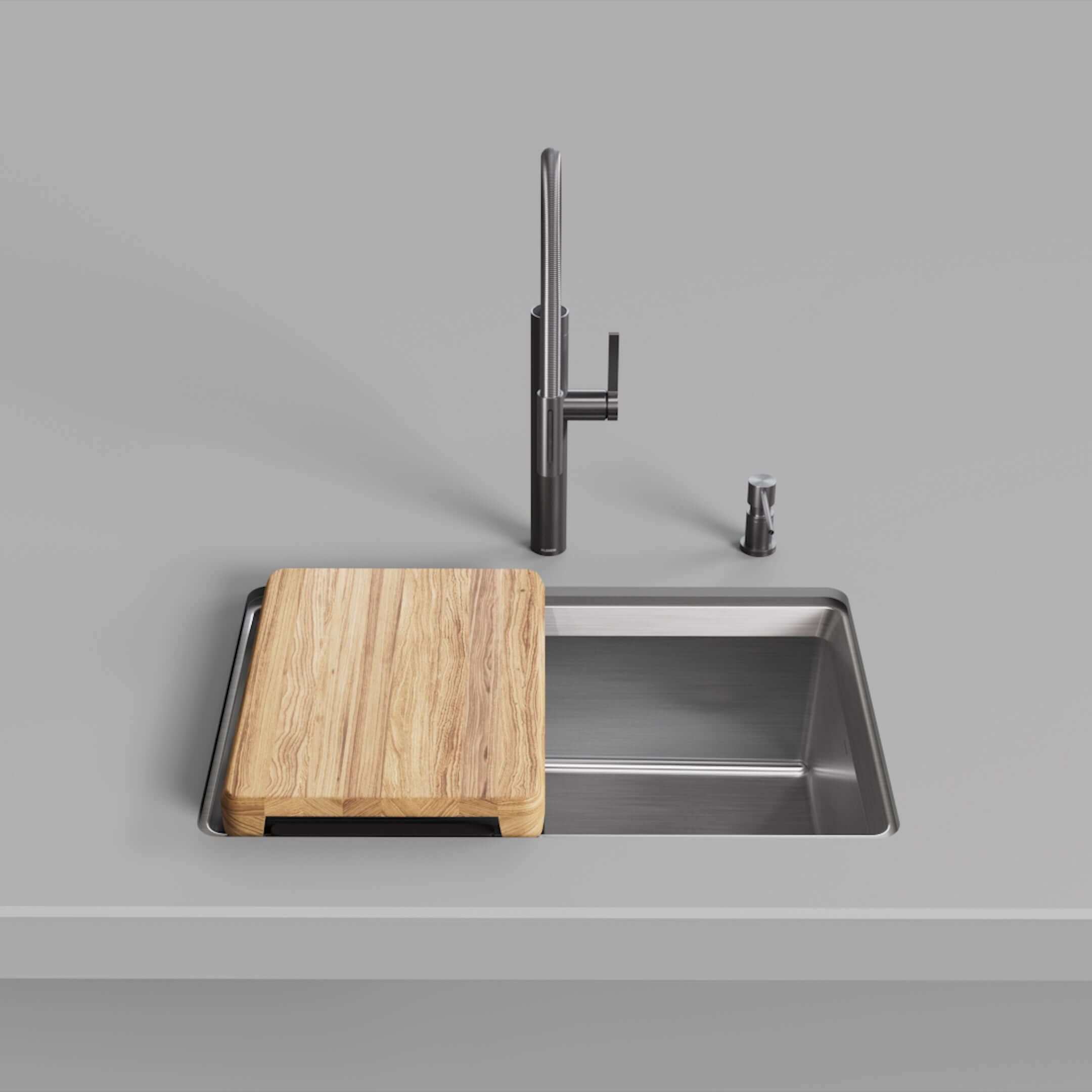 Alternate Image for Blanco Inteos 30" Undermount Stainless Steel Workstation Kitchen Sink, Satin Polish, 18 Gauge, No Faucet Hole, 443299