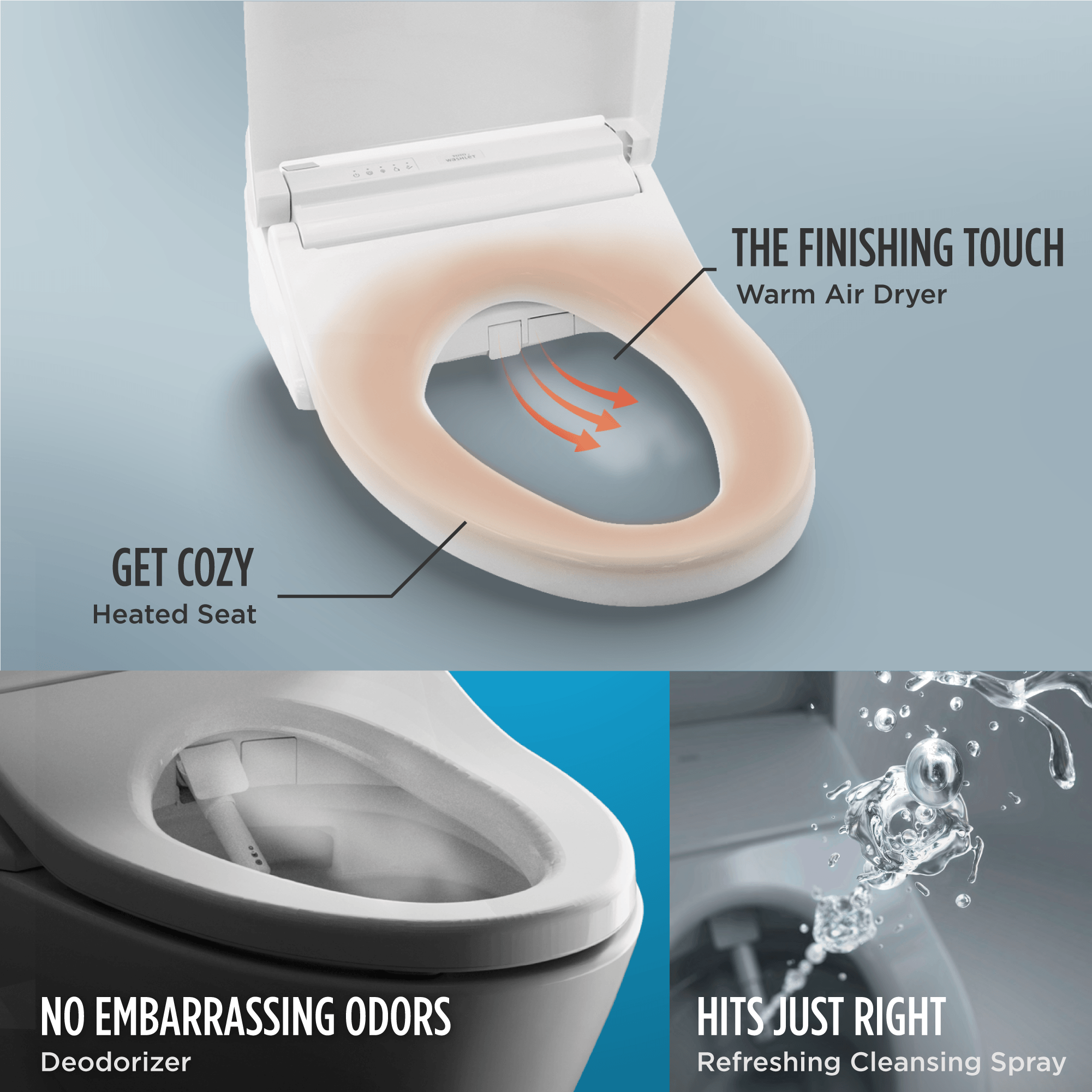 Alternate Image for TOTOWASHLET+ Aquia IV Two-Piece Elongated Dual Flush 1.28 and 0.9 GPF Toilet and WASHLET C5 Bidet Seat, Cotton White, Vitreous China|Plastic, MW4463084CEMGN#01