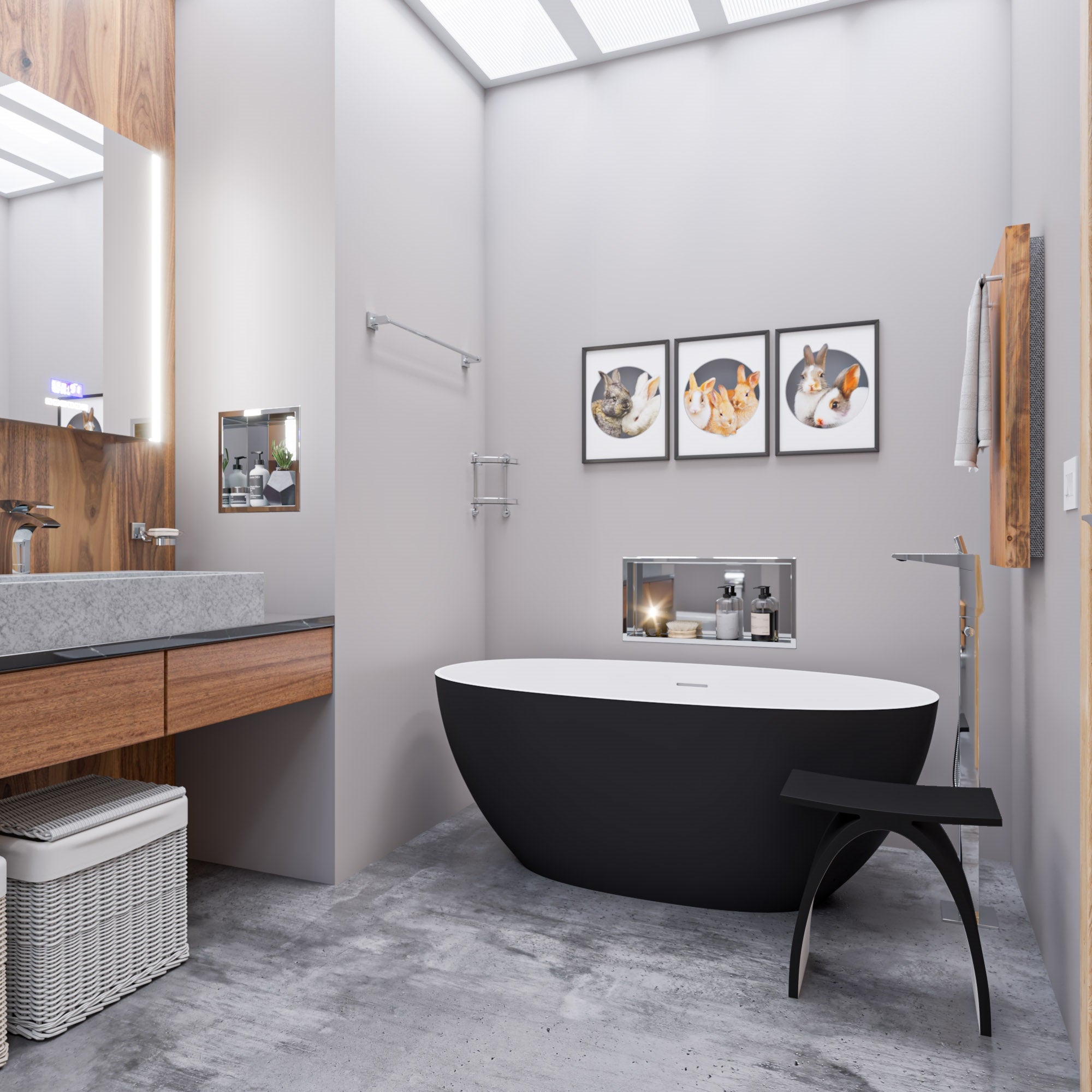 Alternate Image for ALFI brand ABN1616-PSS 16 x 16 Polished Stainless Steel Square Single Shelf Bath Shower Niche, 20 Gauge