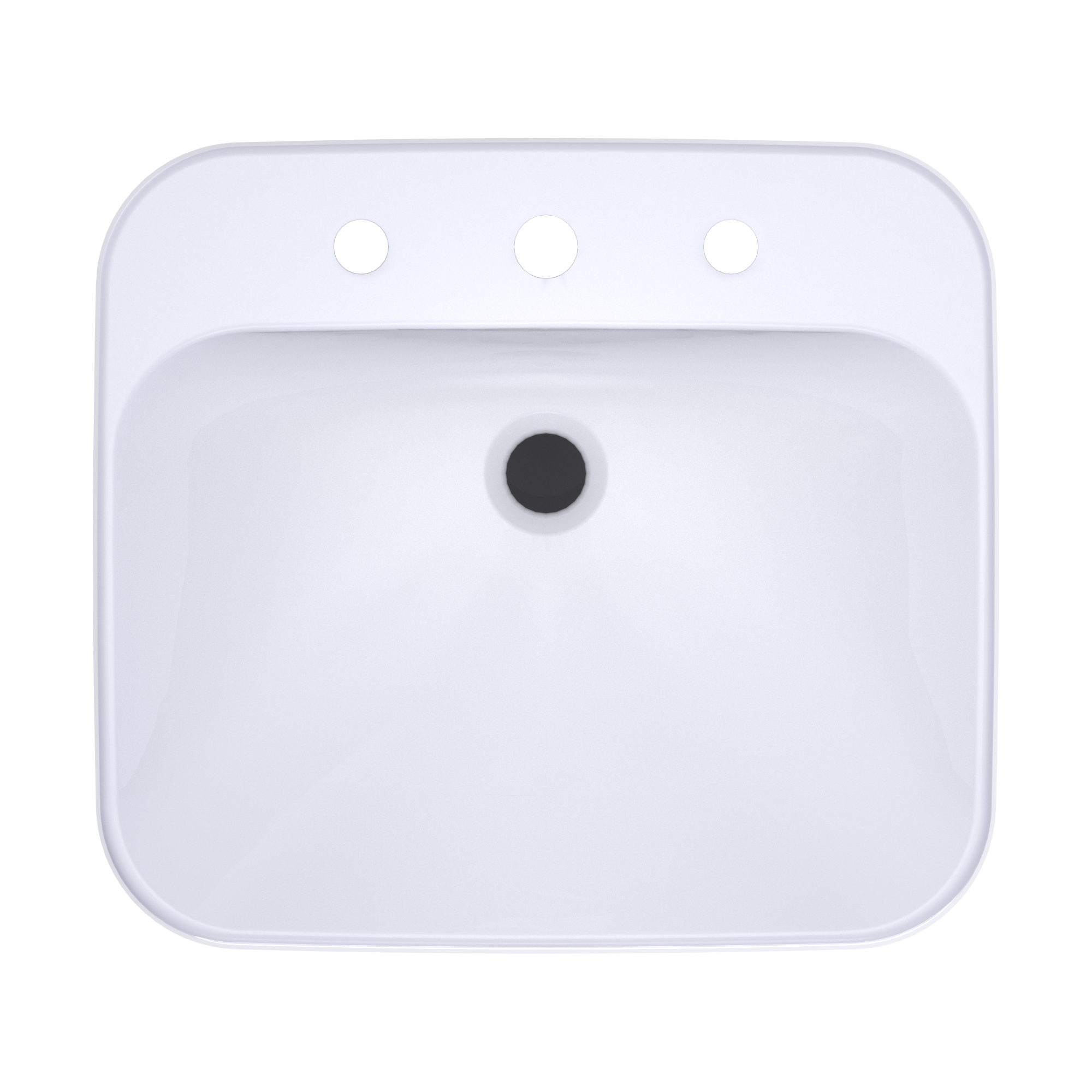 TOTO Arvina Rectangular 20" Vessel Bathroom Sink with CEFIONTECT for 8 Inch Center Faucets, Cotton White, Vitreous China, LT415.8G#01