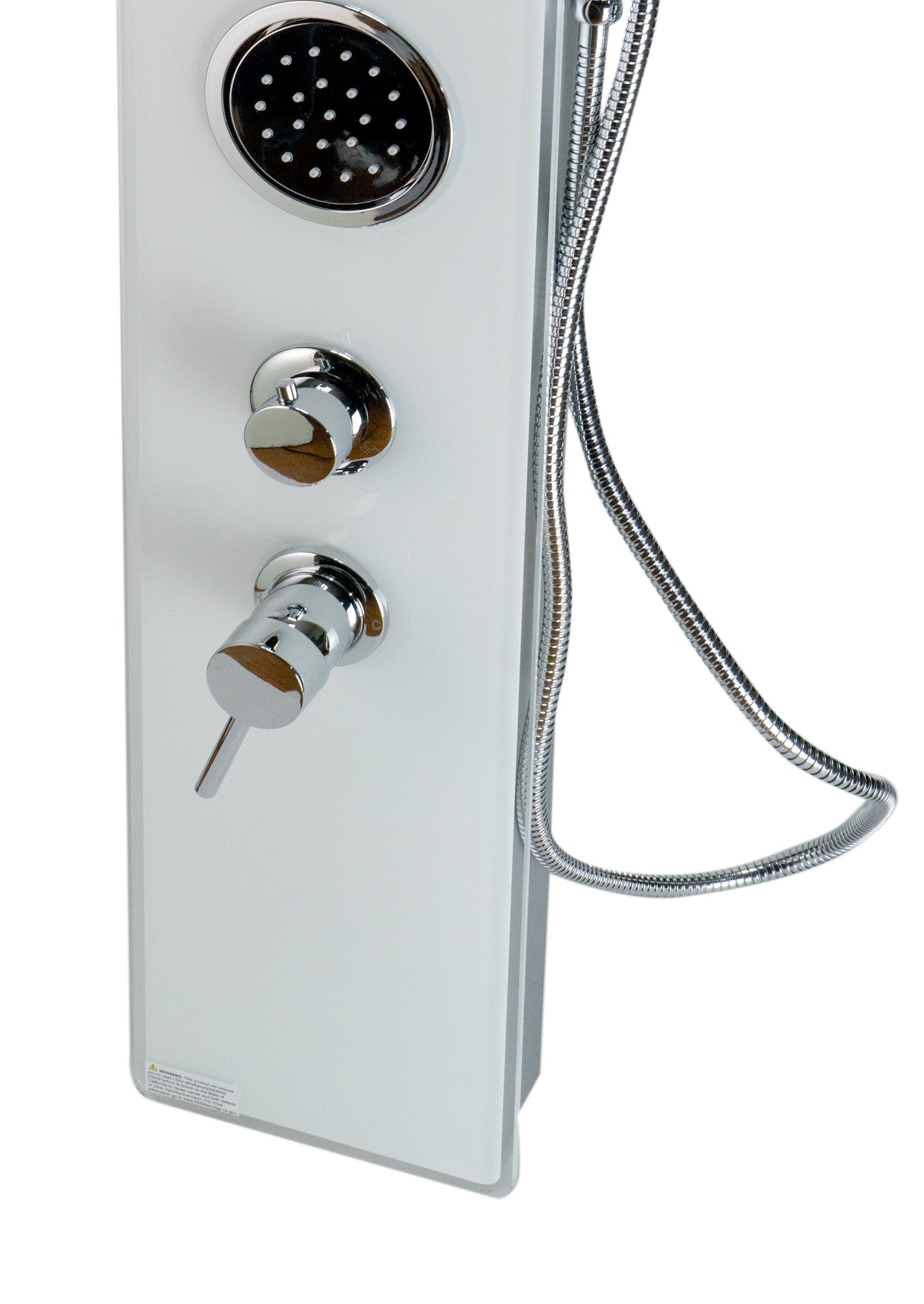 Alternate Image for ALFI brand ABSP50W White Glass Shower Panel with 2 Body Sprays and Rain Shower Head