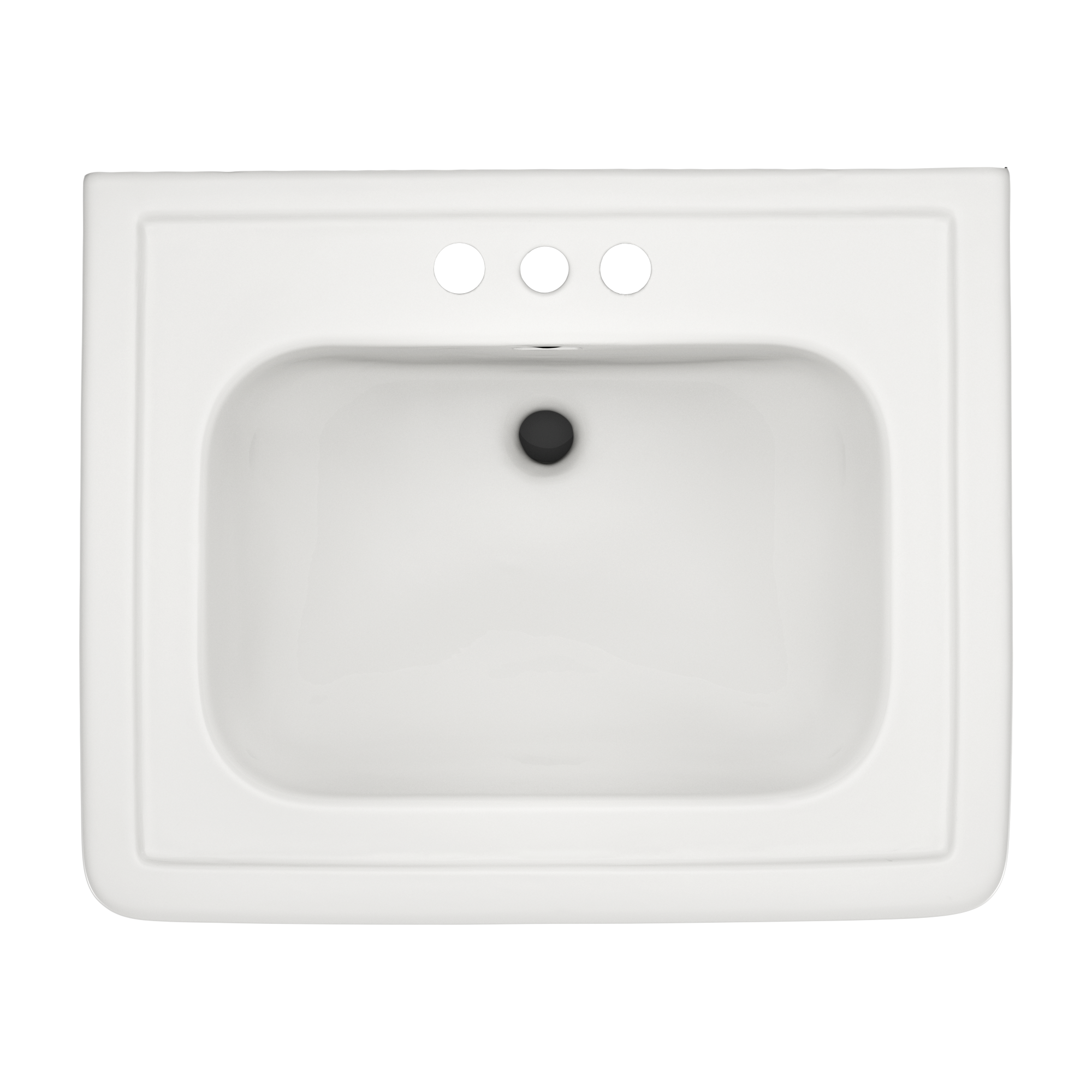 Alternate Image for TOTO Promenade 27-1/2" x 22-1/4" Rectangular Pedestal Bathroom Sink for 4 inch Center Faucets, Colonial White, Vitreous China, LPT530.4N#11