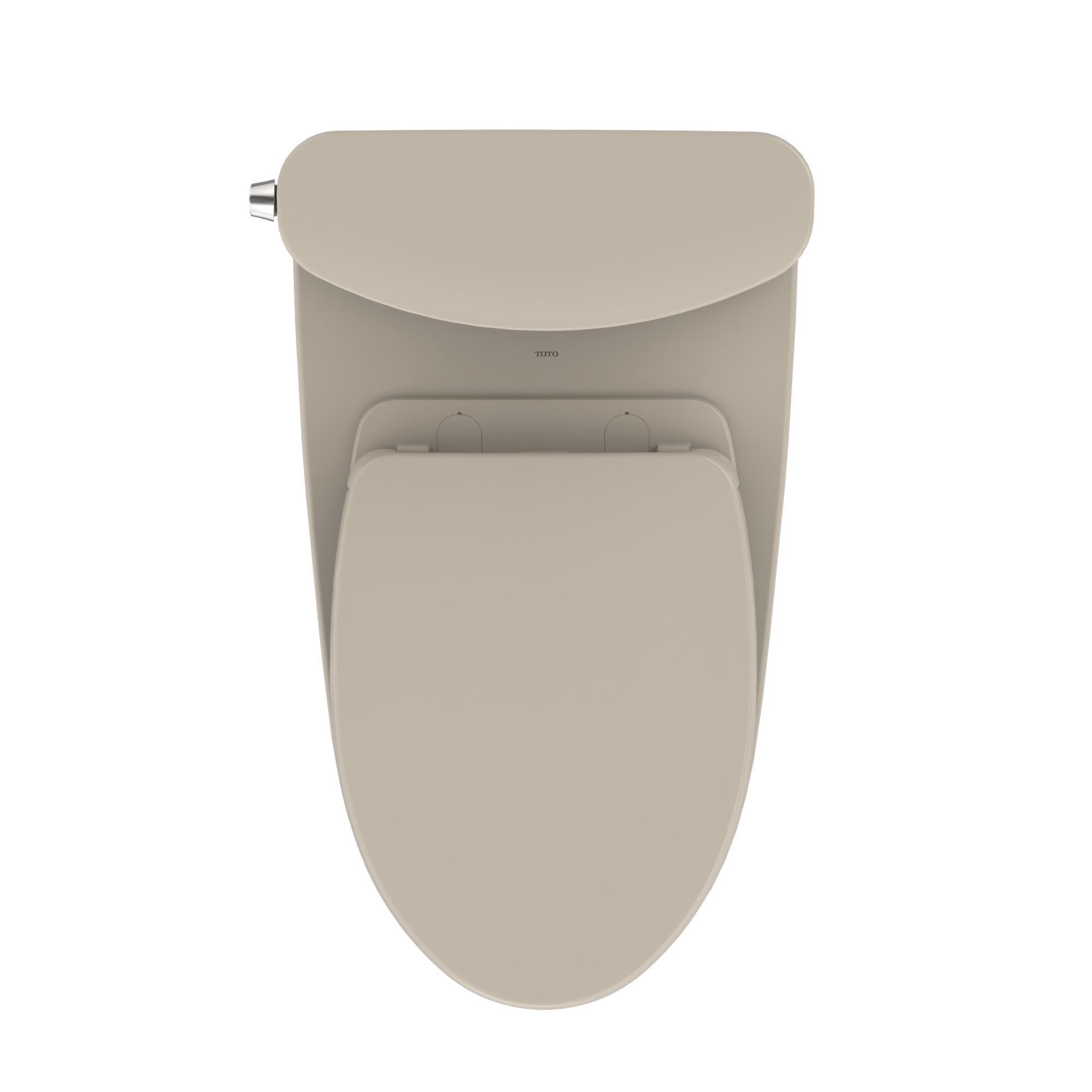 Alternate Image for TOTO Nexus Two-Piece Elongated 1.28 GPF Universal Height Toilet with CEFIONTECT and SS124 SoftClose Seat, WASHLET+ Ready, Bone, Vitreous China, MS442124CEFG#03