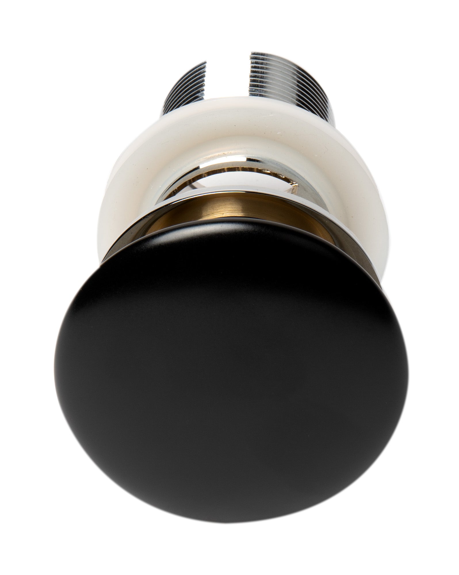 Alternate Image for ALFI brand Brass, AB8056-BM Black Matte Ceramic Mushroom Top Pop Up Drain for Sinks with Overflow