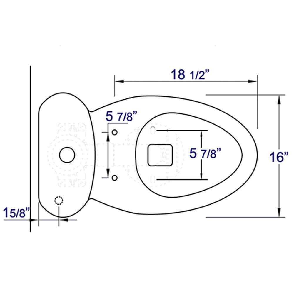 Alternate Image for EAGO Plastic, White, R-309SEAT Replacement Soft Closing Toilet Seat for TB309