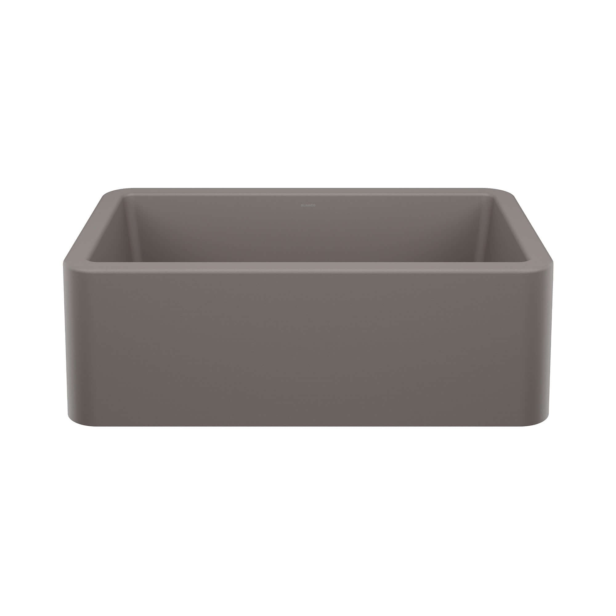 Blanco Ikon 30" Silgranit Farmhouse Sink, Volcano Gray, No Faucet Hole, 443113