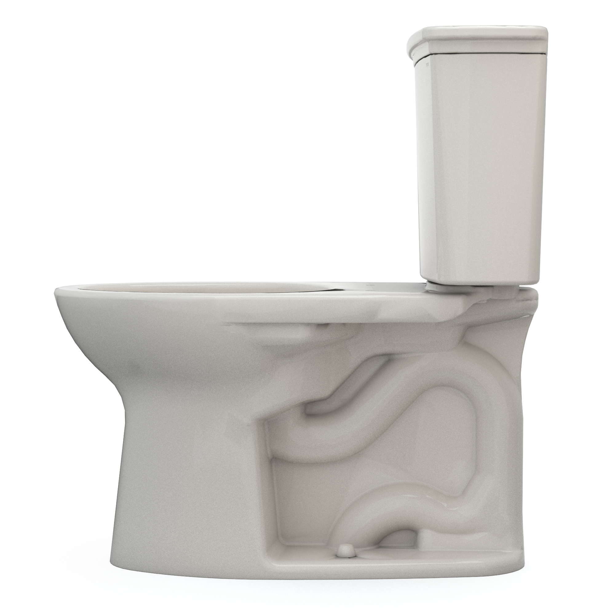 Alternate Image for TOTO Drake Transitional Two-Piece Elongated 1.28 GPF Universal Height TORNADO FLUSH Toilet with CEFIONTECT, Sedona Beige, Vitreous China, CST786CEFG#12
