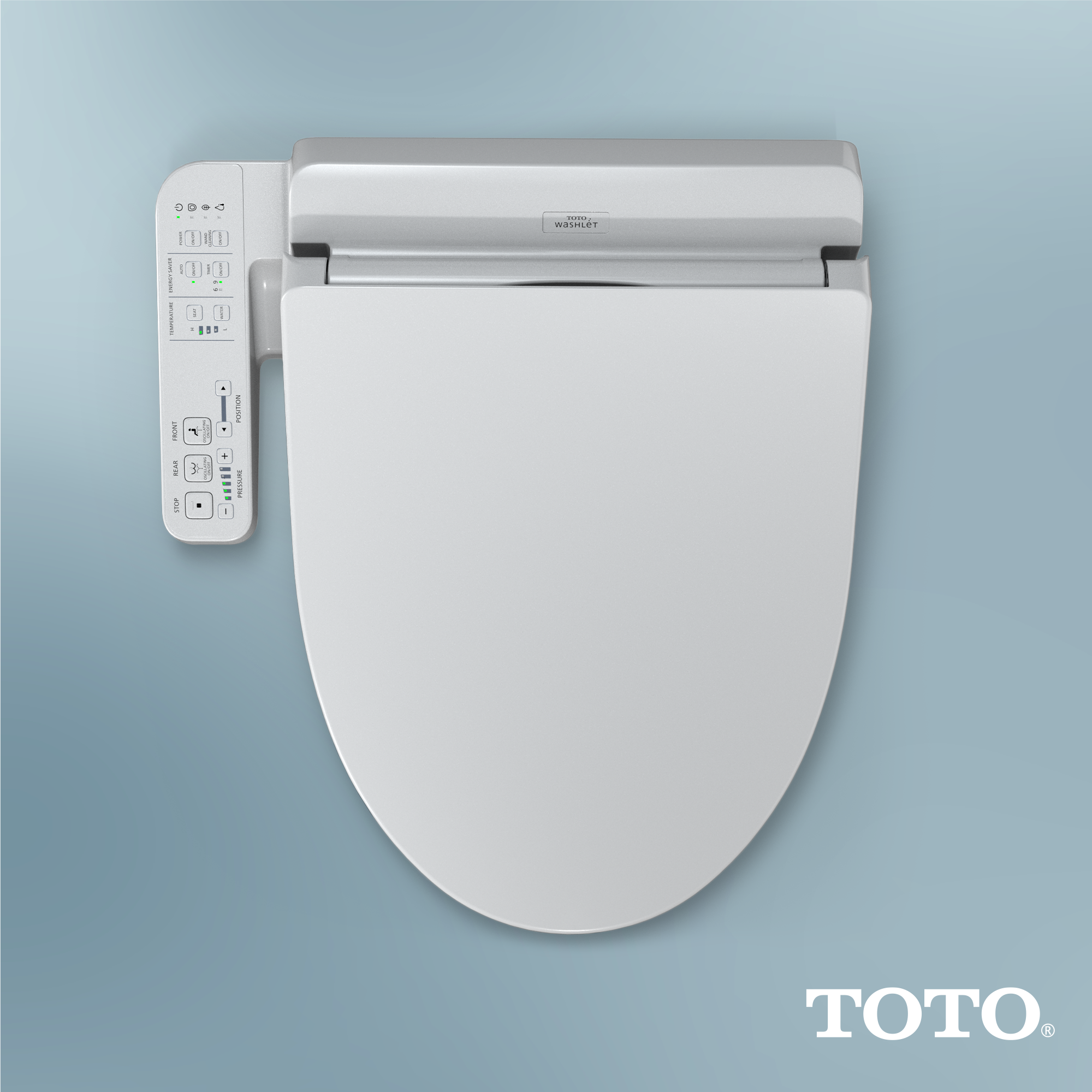 Alternate Image for TOTO WASHLET A2 Electronic Bidet Toilet Seat with Heated Seat and SoftClose Lid, Elongated, Cotton White, Plastic, SW3004#01