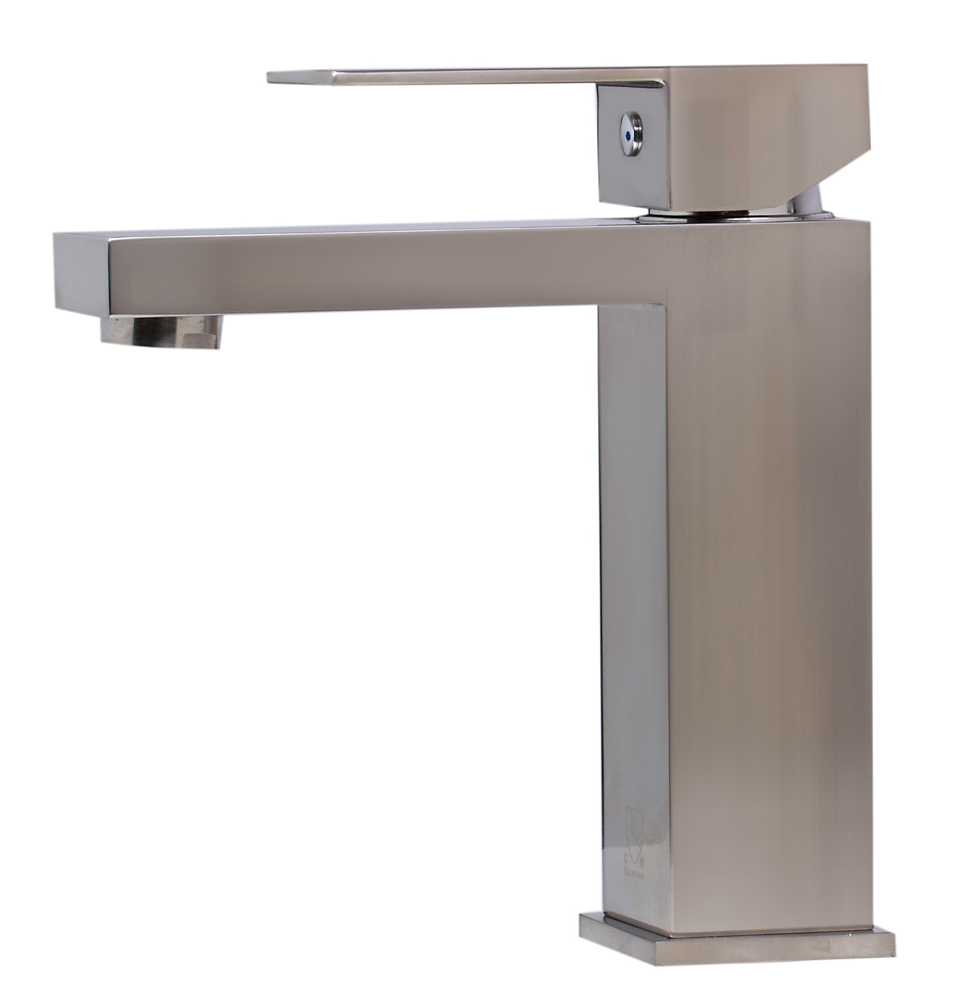 Alternate Image for ALFI Brushed Nickel Square Single Lever Bathroom Faucet, AB1229-BN