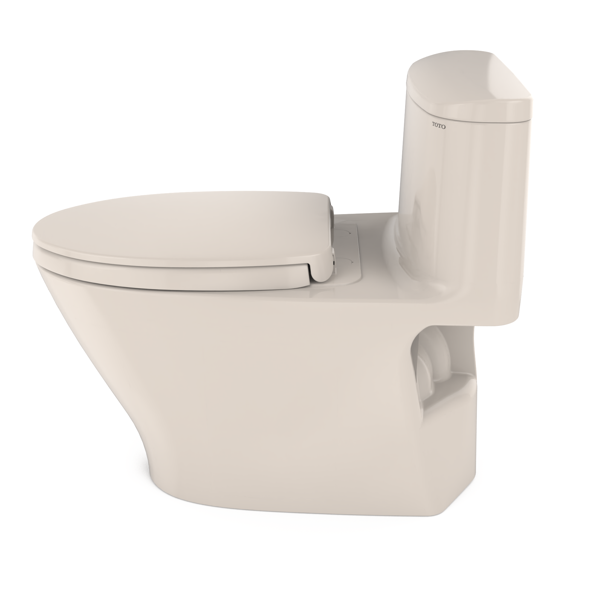 Alternate Image for TOTO Nexus 1G One-Piece Elongated 1.0 GPF Universal Height Toilet with CEFIONTECT and SS124 SoftClose Seat, WASHLET+ Ready, Sedona Beige, Vitreous China, MS642124CUFG#12