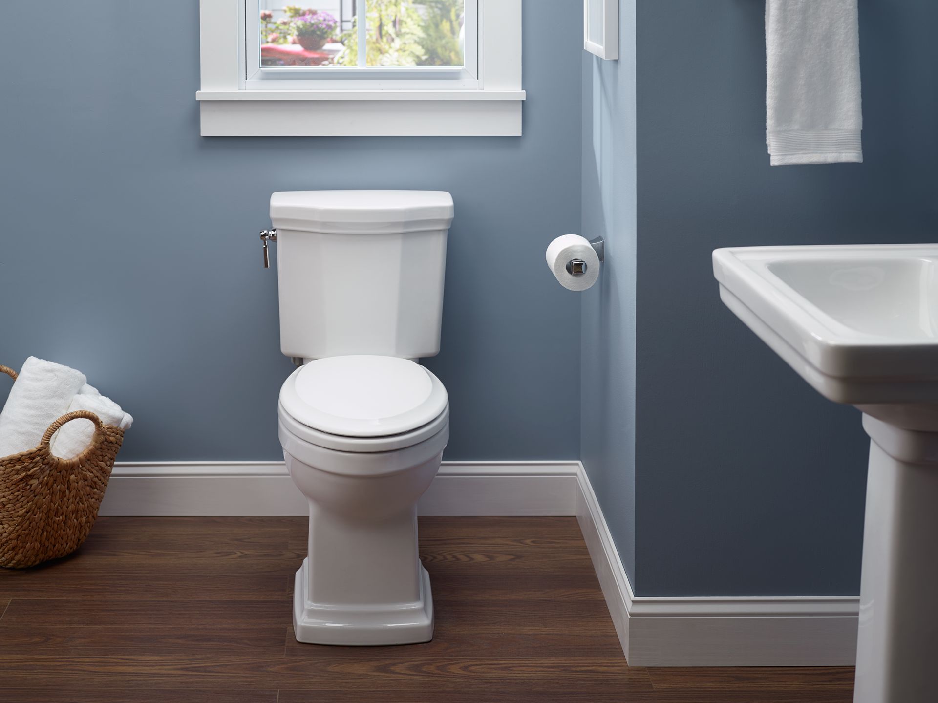 Alternate Image for TOTO Promenade II Two-Piece Elongated 1.28 GPF Universal Height Toilet with CEFIONTECT, Cotton White, Vitreous China, CST404CEFG#01