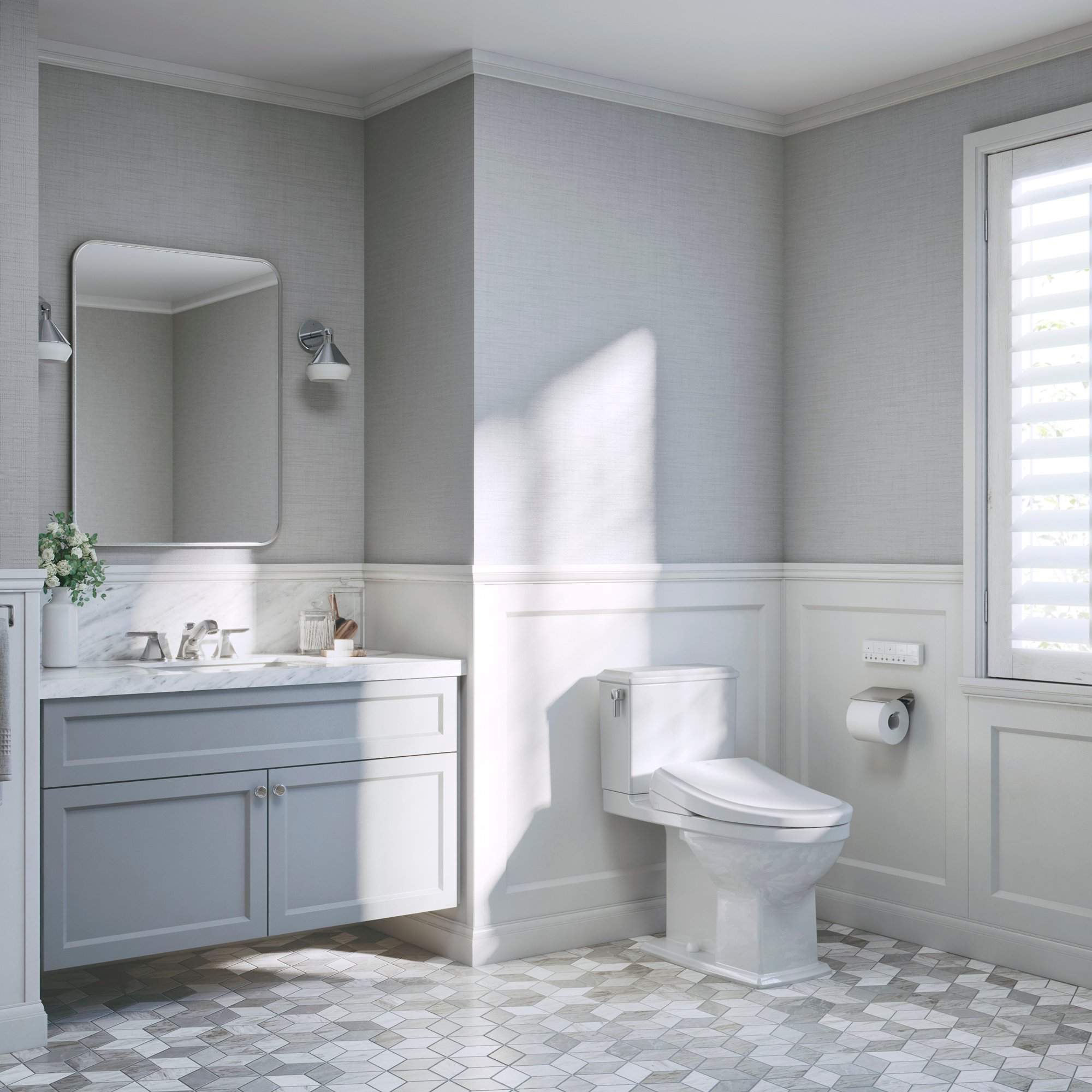 Alternate Image for TOTO S7A WASHLET Electronic Bidet Toilet Seat with EWATER+ Bowl and Wand Cleaning and Auto Open and Close Classic Lid, Elongated, Sedona Beige, Plastic, SW4734#12