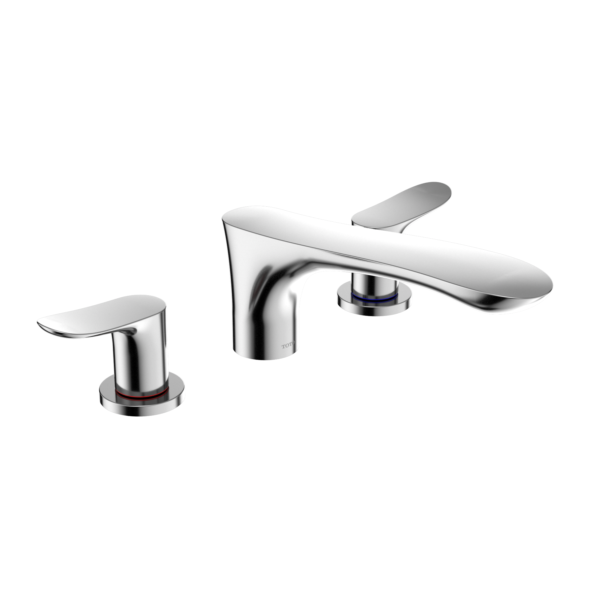 Alternate Image for TOTO GO Two-Handle Deck-Mount Roman Tub Filler Trim, Polished Chrome, Brass, TBG01201U#CP