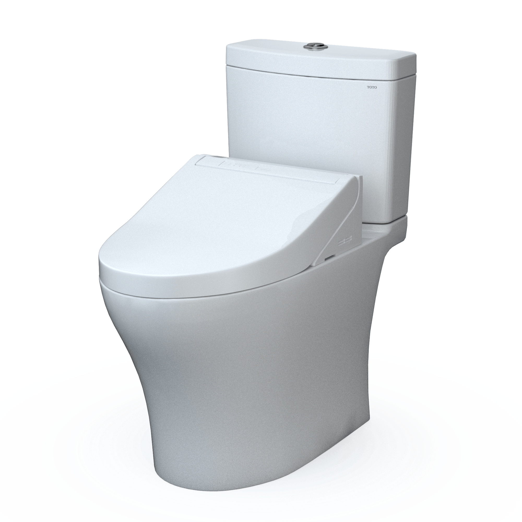 Alternate Image for TOTOWASHLET+ Aquia IV Two-Piece Elongated Dual Flush 1.28 and 0.9 GPF Toilet and WASHLET C5 Bidet Seat, Cotton White, Vitreous China|Plastic, MW4463084CEMGN#01