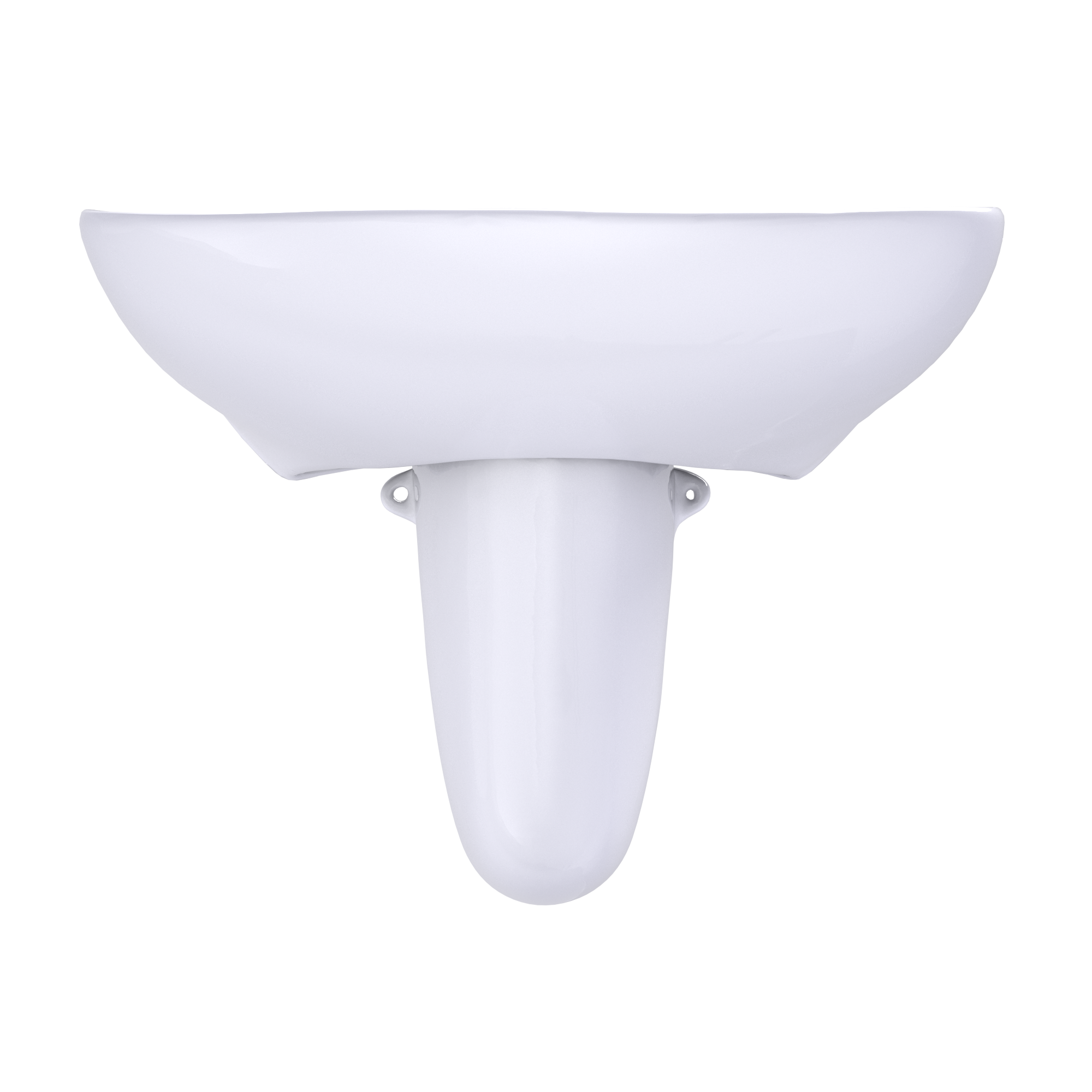 TOTO Prominence Oval Wall-Mount Bathroom Sink with CEFIONTECT and Shroud for 4 Inch Center Faucets, Cotton White, Vitreous China, LHT242.4G#01