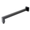 ALFI brand ABSA16S-BM Black Matte 16" Square Wall Shower Arm, Brass