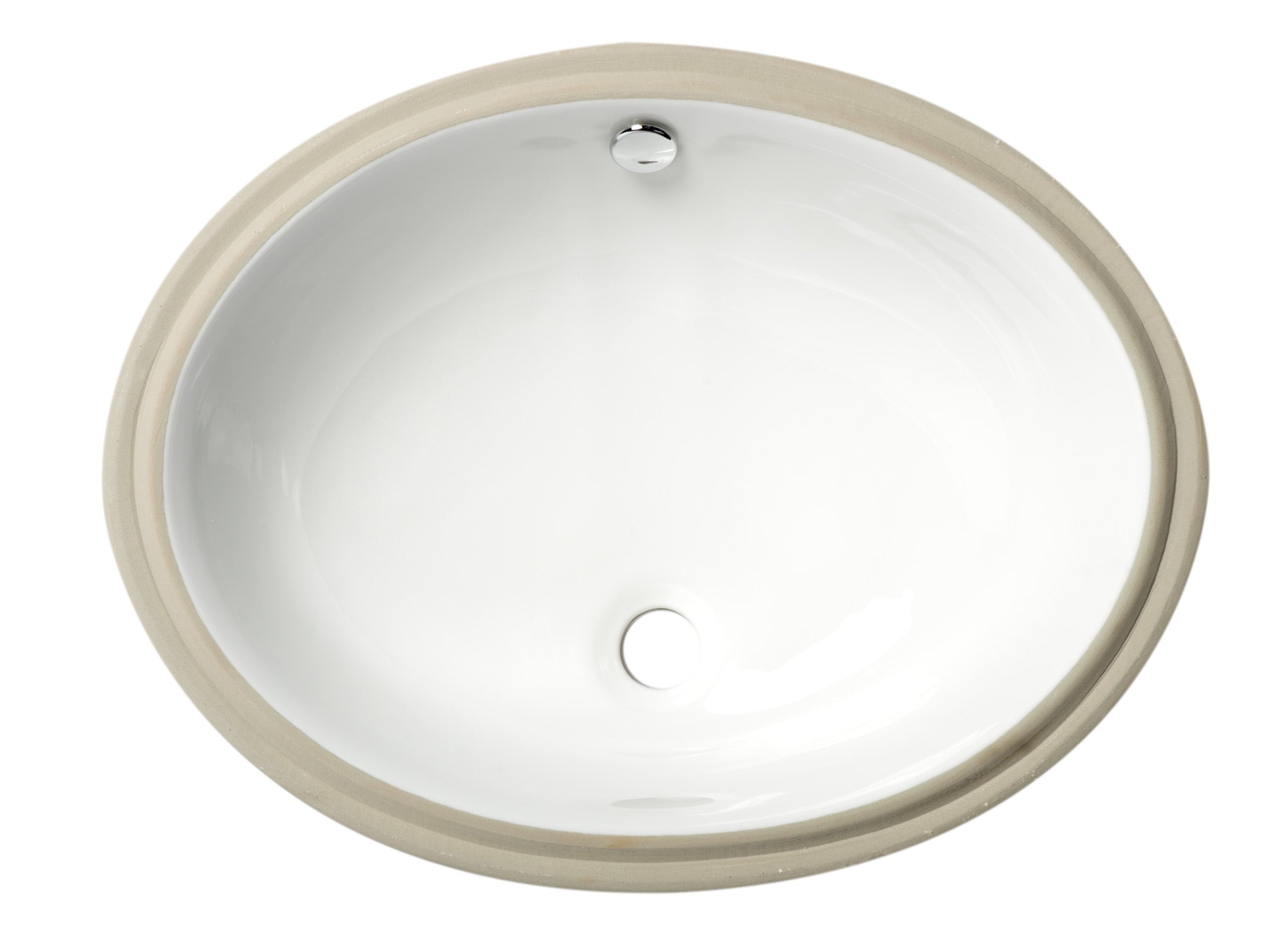 Alternative View of ALFI brand 22.5" x 16.75" Oval Under Mount Porcelain Bathroom Sink, White, No Faucet Hole, ABC602