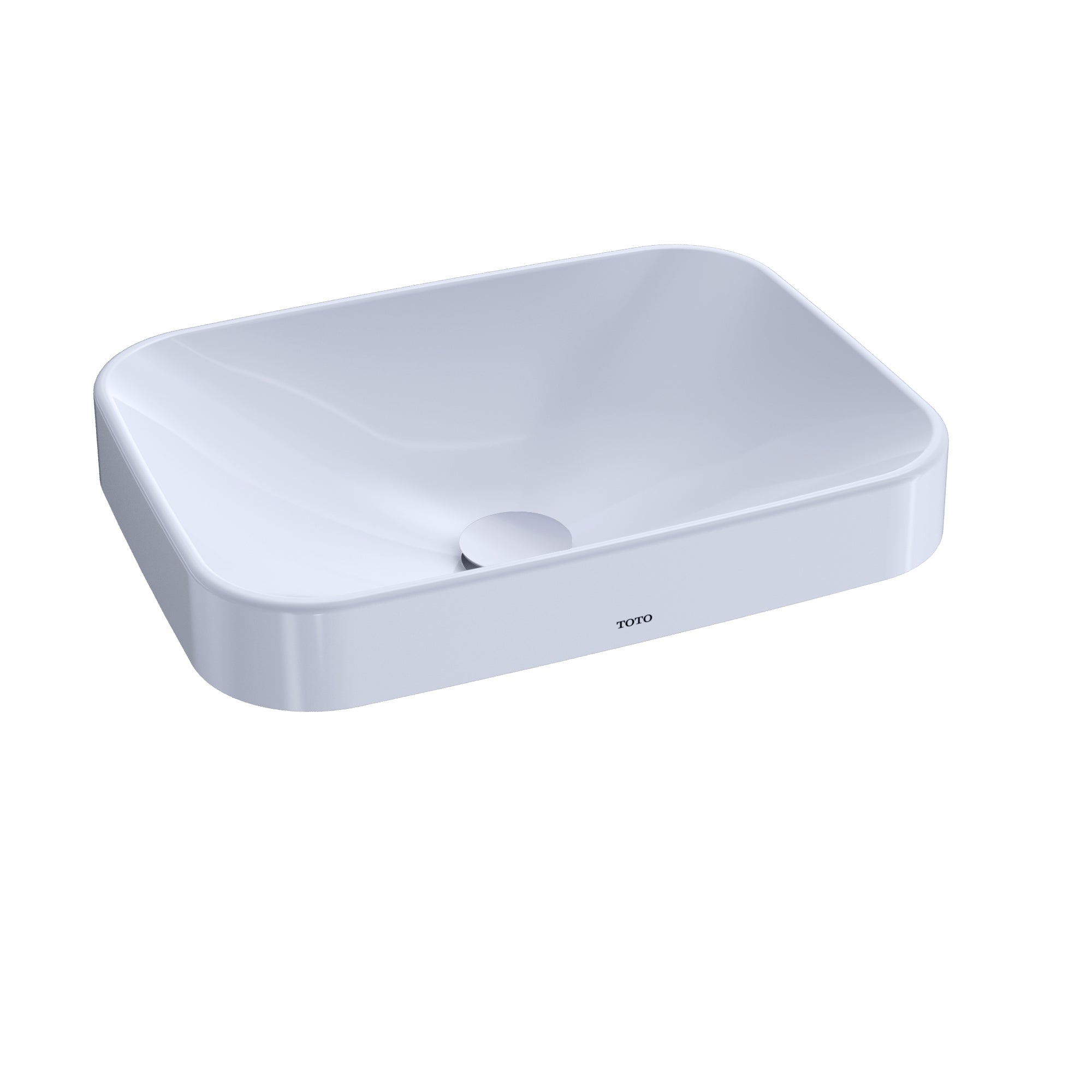 Alternate Image for TOTO Arvina Rectangular 20" Vessel Bathroom Sink with CEFIONTECT, Cotton White, Vitreous China, LT425G#01