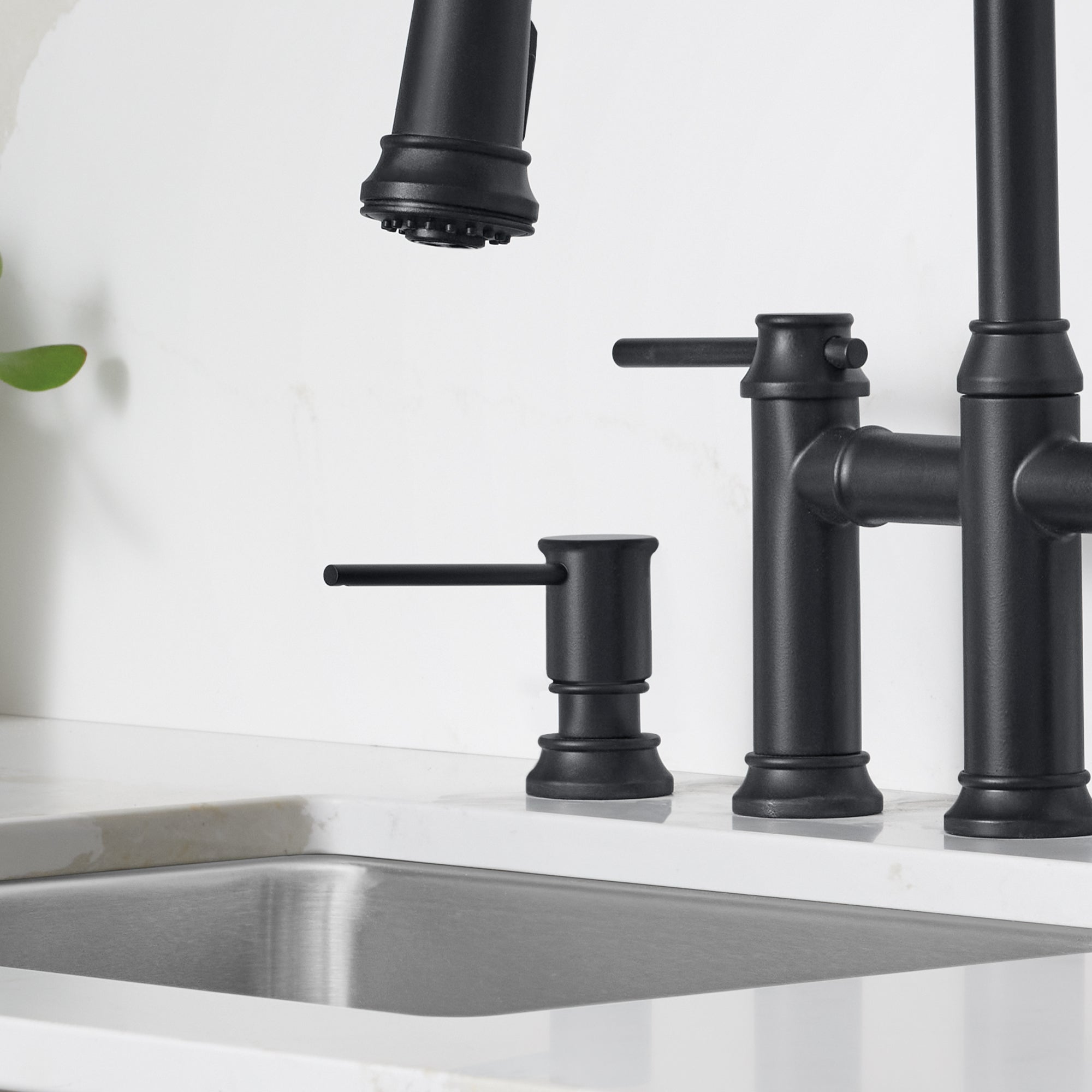 Alternate Image for Blanco Empressa Soap Dispenser - Matte Black, Brass, 443030