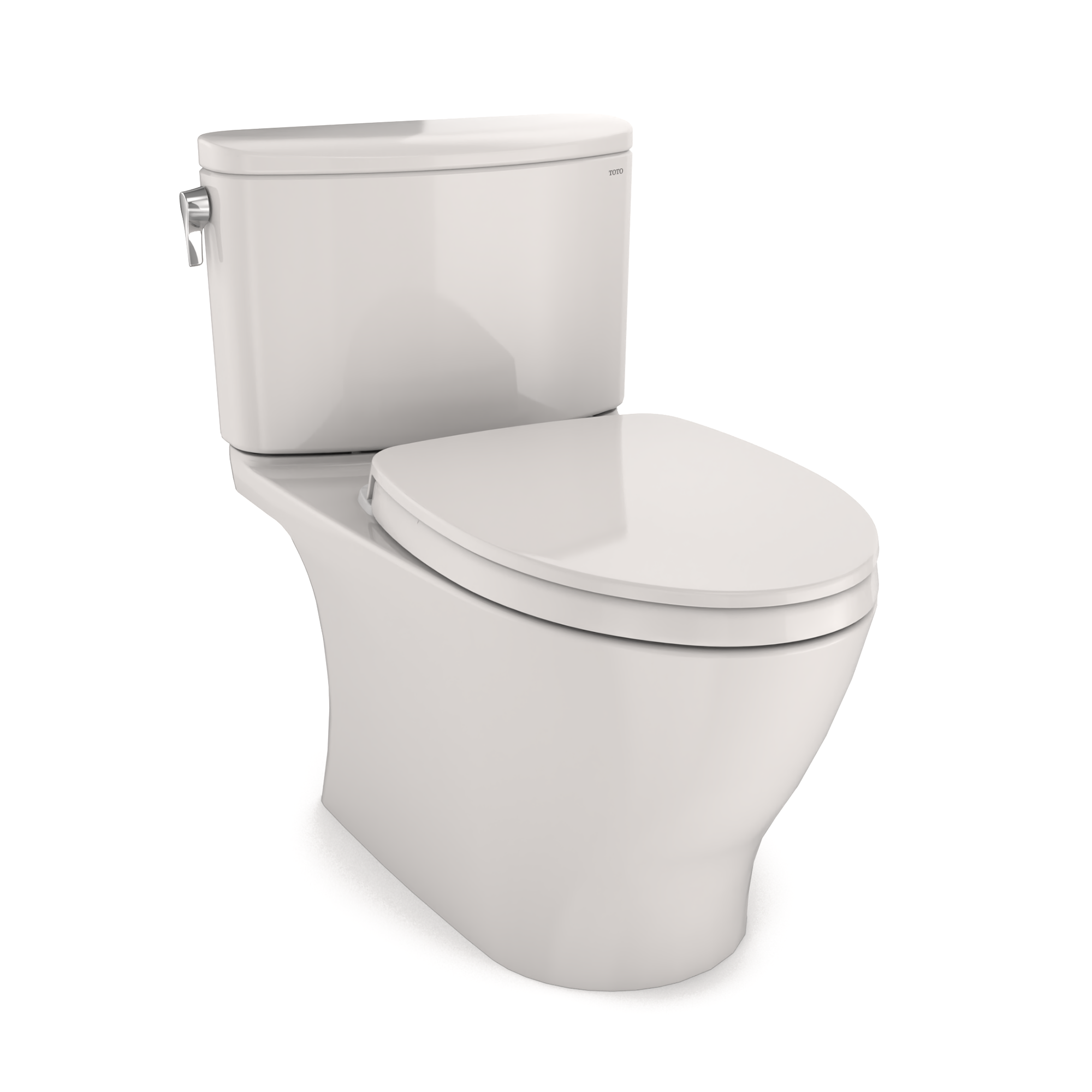 TOTO Nexus Two-Piece Elongated 1.28 GPF Universal Height Toilet with CEFIONTECT and SS124 SoftClose Seat, WASHLET+ Ready, Colonial White, Vitreous China, MS442124CEFG#11