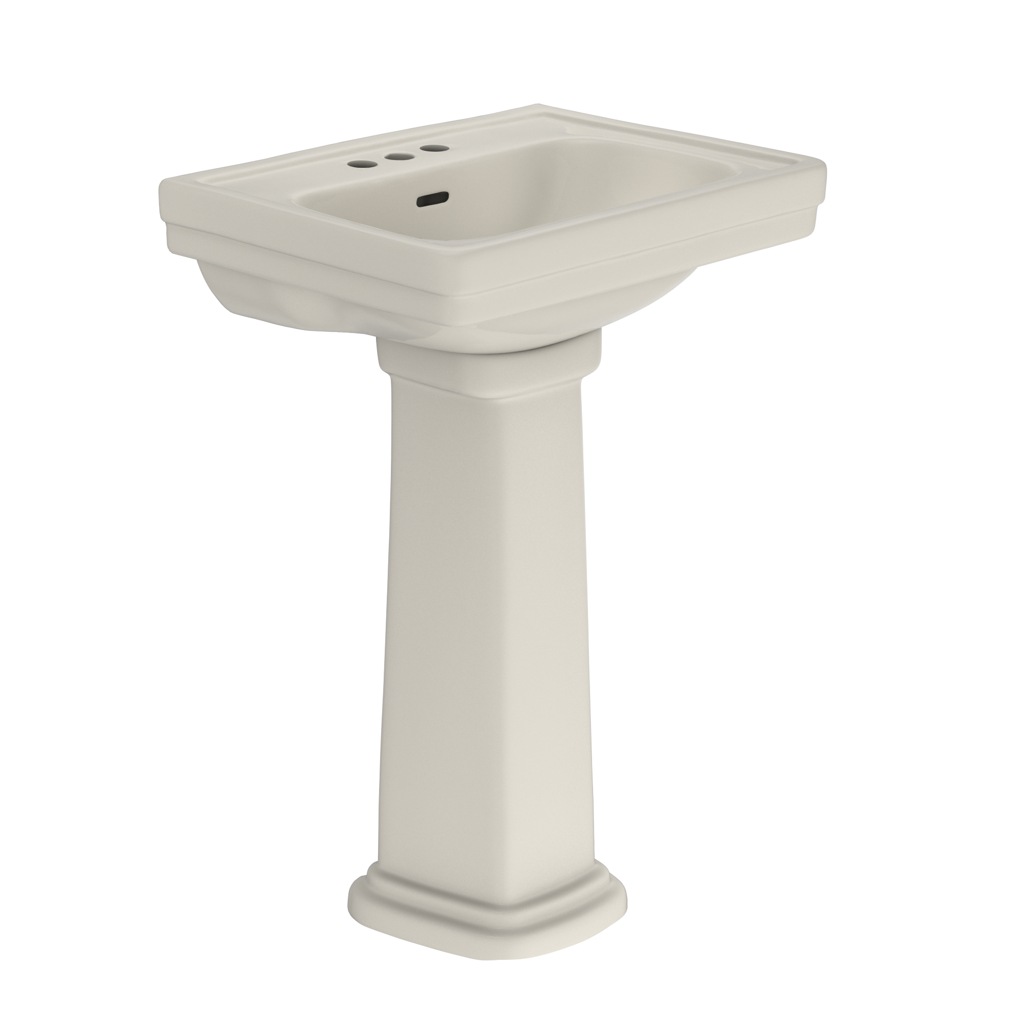 TOTO Promenade 24" x 19-1/4" Rectangular Pedestal Bathroom Sink for 4 inch Center Faucets, Sedona Beige, Vitreous China, LPT532.4N#12