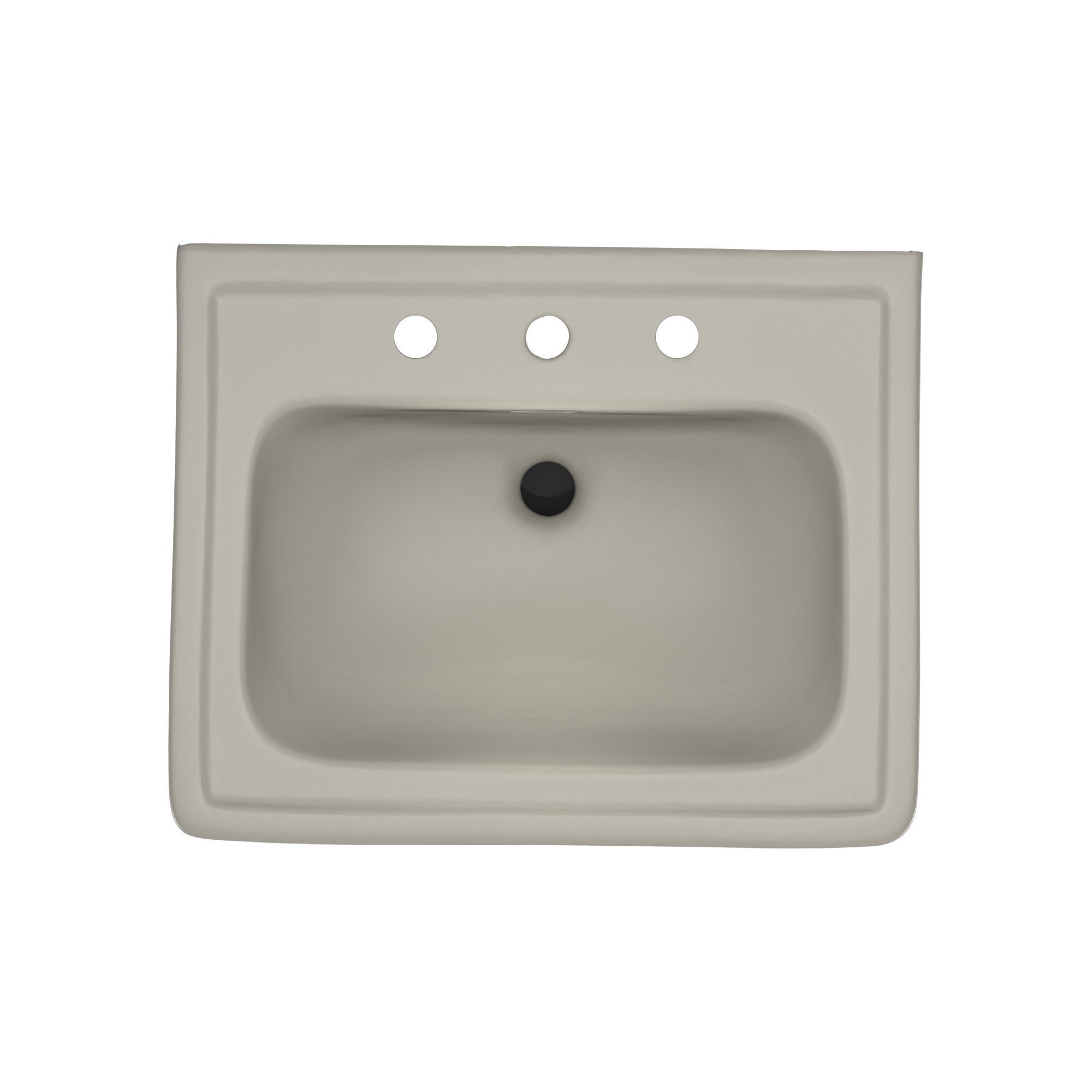 Alternate Image for TOTO Promenade 24" x 19-1/4" Rectangular Pedestal Bathroom Sink for 8 inch Center Faucets, Bone, Vitreous China, LPT532.8N#03