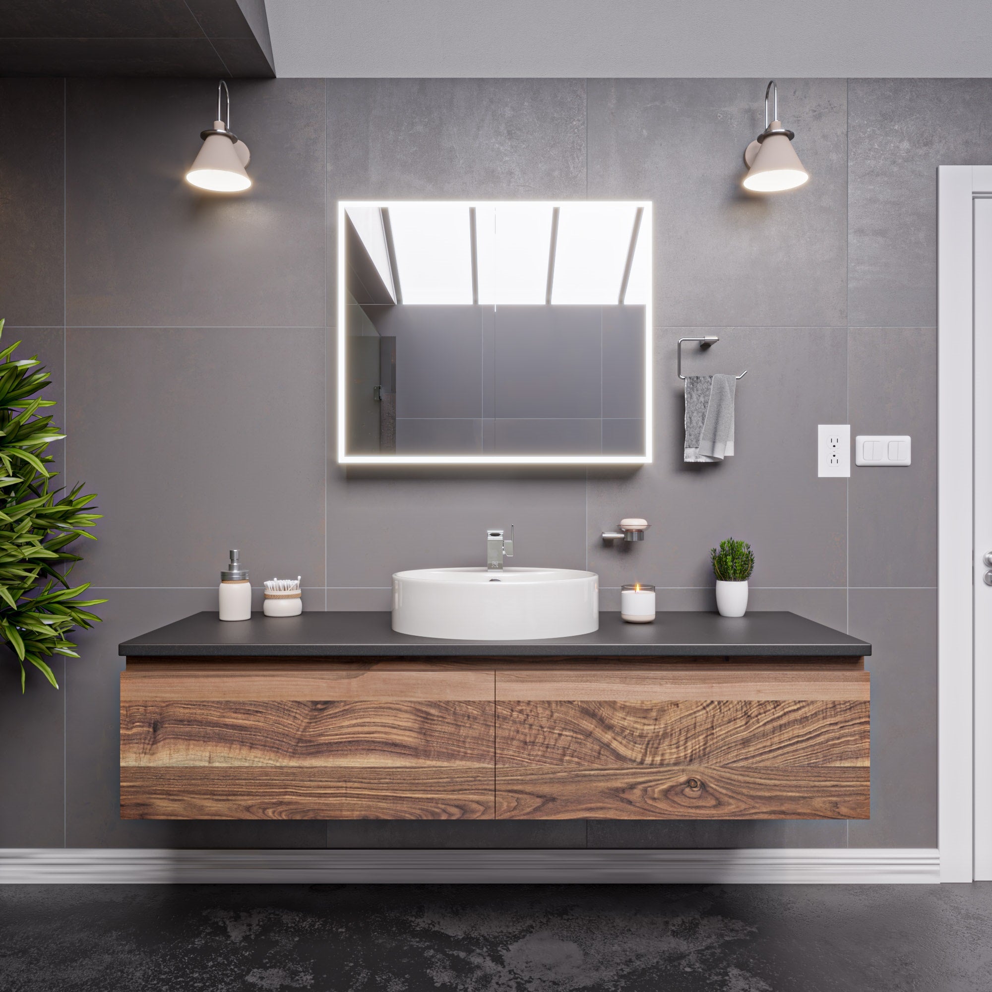 Alternate Image for ALFI brand Brass, AB9515-BN Brushed Nickel 6 Piece Matching Bathroom Accessory Set