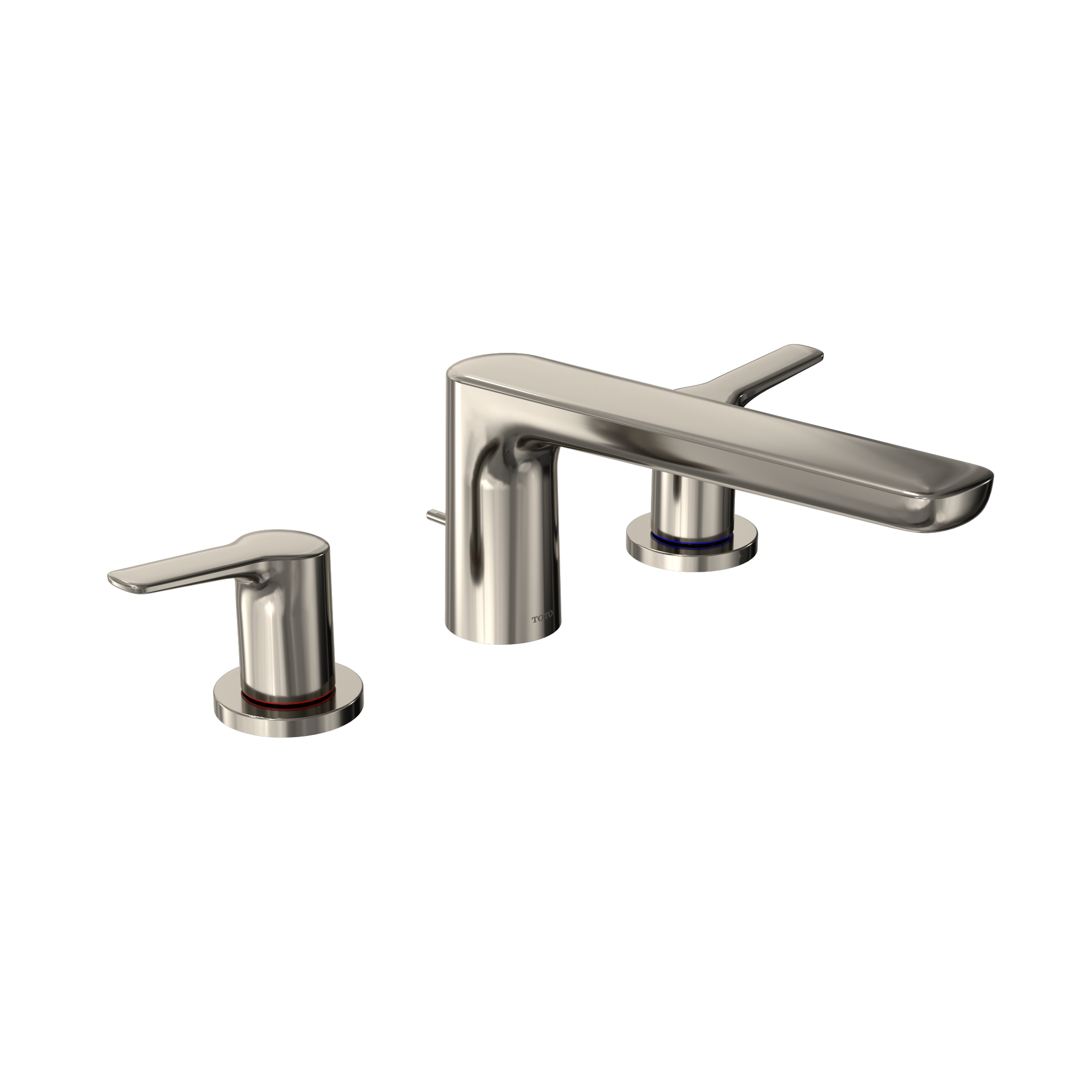 Alternate Image for TOTO GS Two-Handle Deck-Mount Roman Tub Filler Trim, Polished Nickel, Brass, TBG03201U#PN
