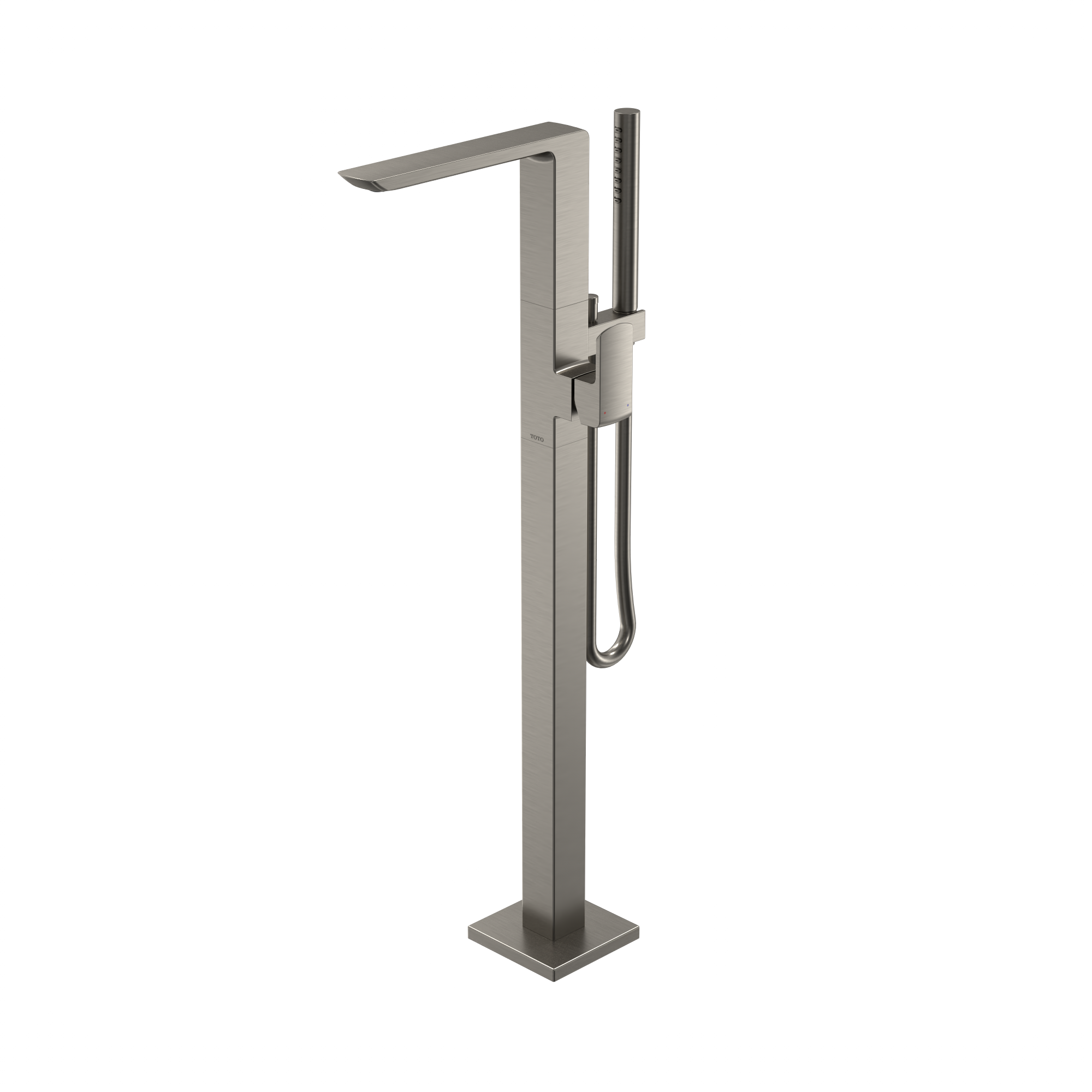 TOTO GR Single-Handle Freestanding Tub Filler Faucet with Handshower, Brushed Nickel, Brass, TBG02306U#BN