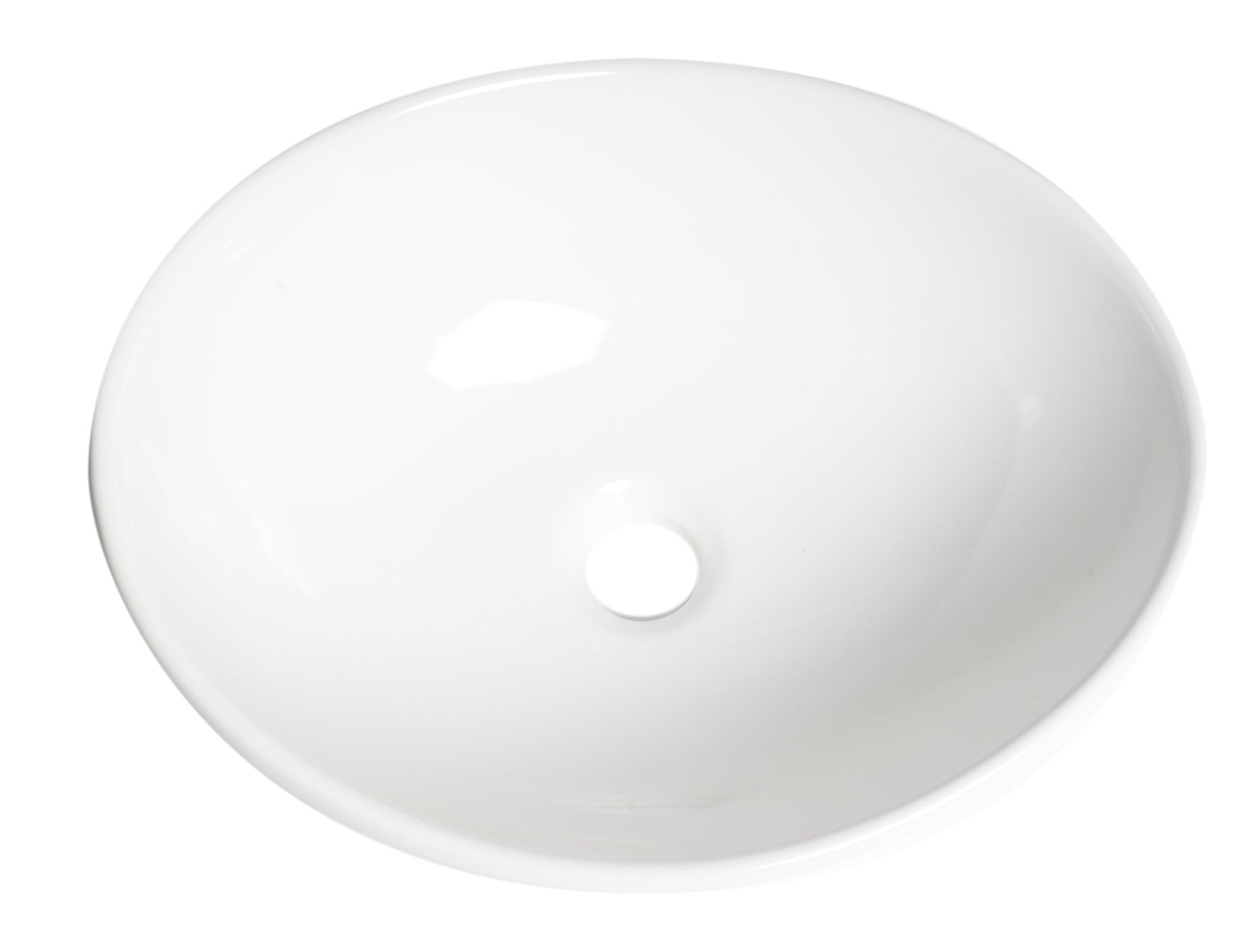 Alternate Image for ALFI brand 15.38" x 12.75" Oval Above Mount Porcelain Bathroom Sink, White, No Faucet Hole, ABC913
