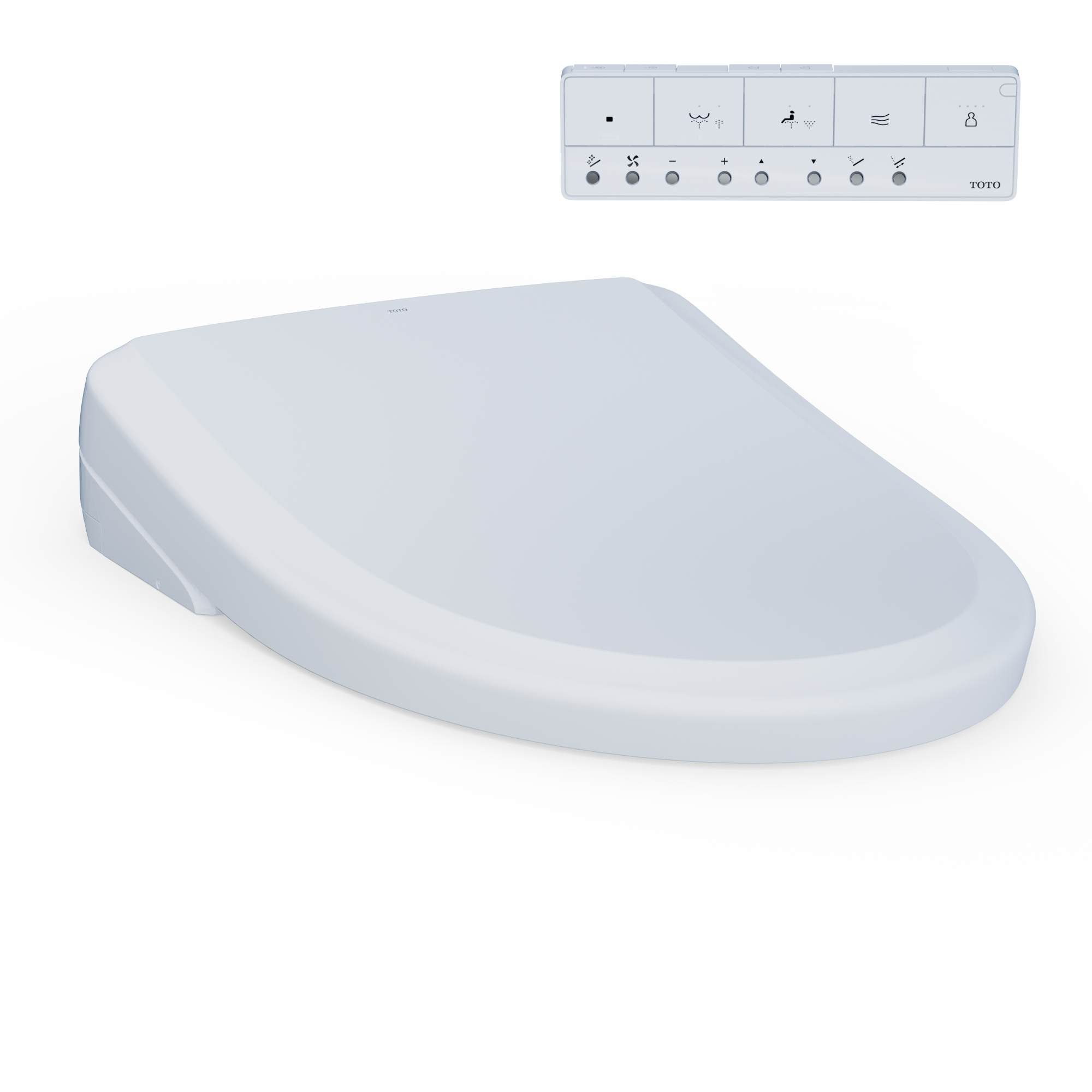 Alternate Image for TOTO S7A WASHLET+ Electronic Bidet Toilet Seat, EWATER+ Bowl and Wand Cleaning, Auto Open and Close Classic Lid, Elongated, Cotton White, Plastic, SW4734AT40#01