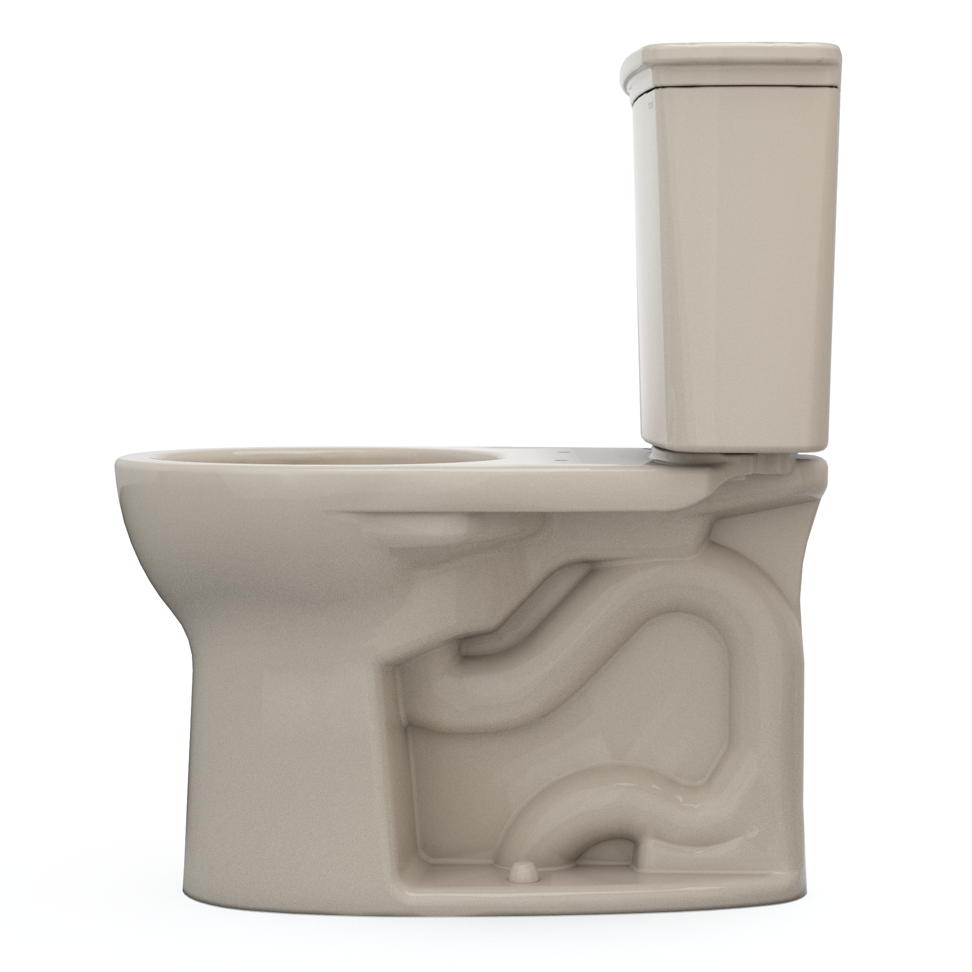 Alternate Image for TOTO Drake Transitional Two-Piece Round 1.28 GPF Universal Height TORNADO FLUSH Toilet with CEFIONTECT, Bone, Vitreous China, CST785CEFG#03