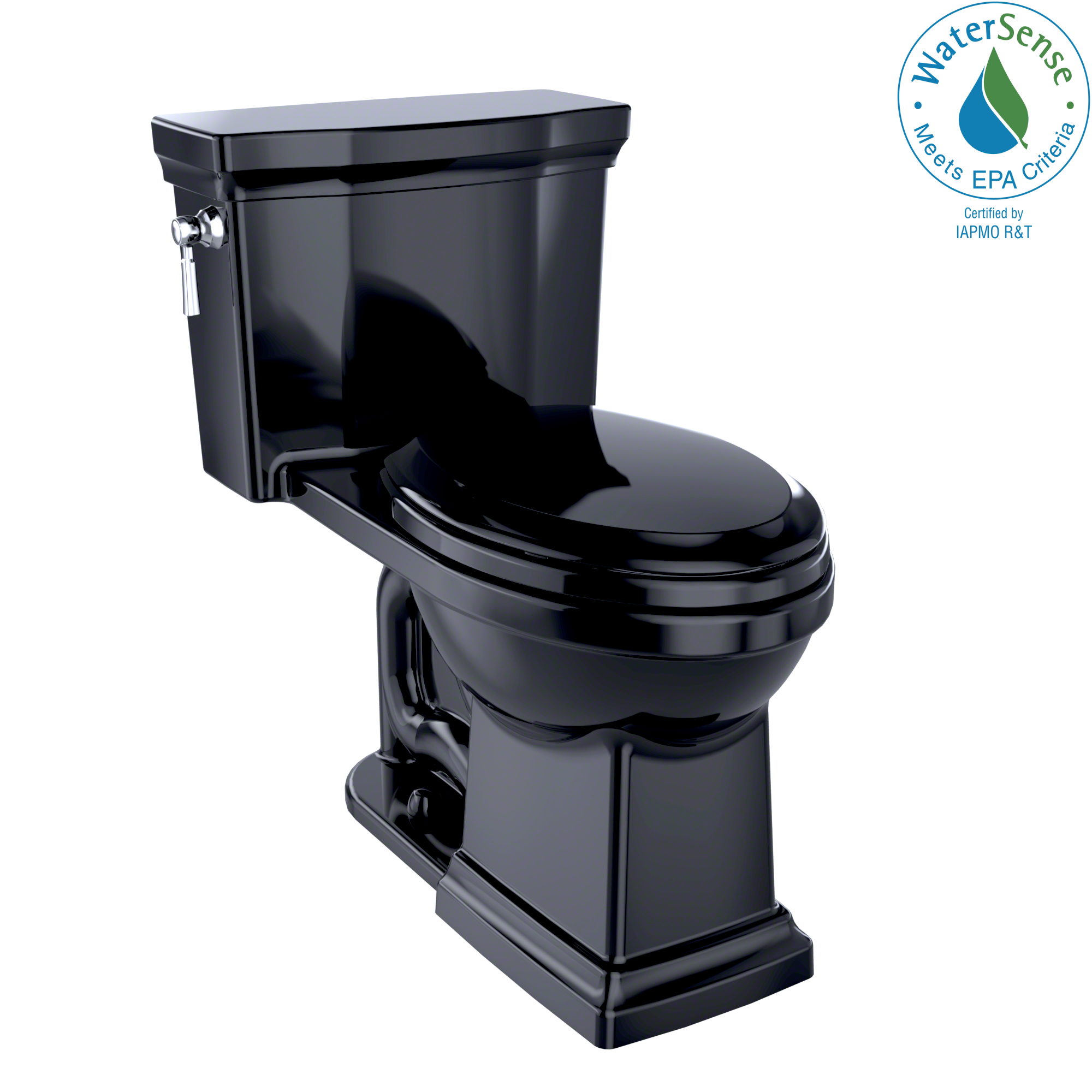 TOTO Promenade II 1G One-Piece Elongated 1.0 GPF Universal Height Toilet, Ebony, Vitreous China, MS814224CUF#51