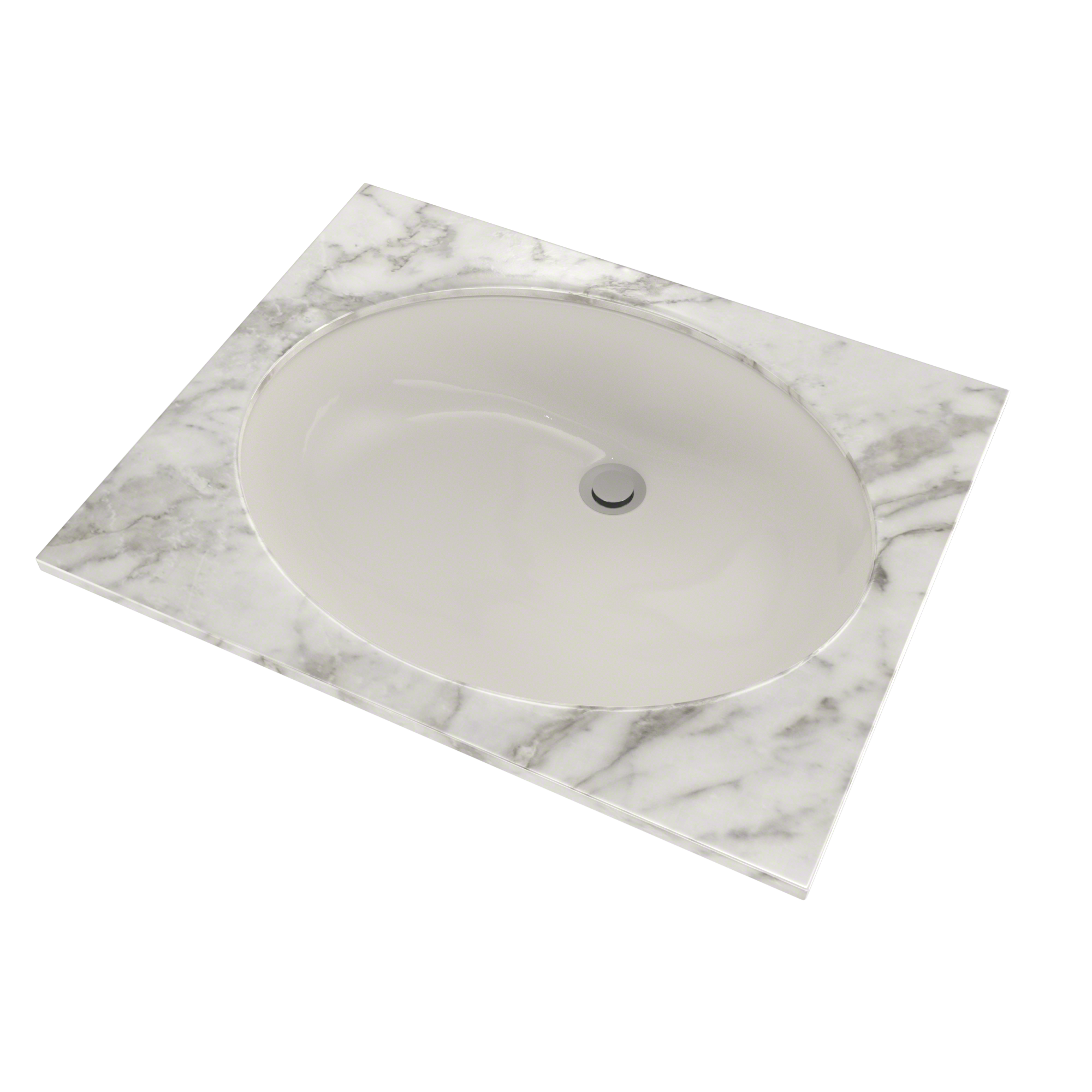 Alternate Image for TOTO Dantesca Oval Undermount Bathroom Sink with CEFIONTECT, Colonial White, Vitreous China, LT597G#11