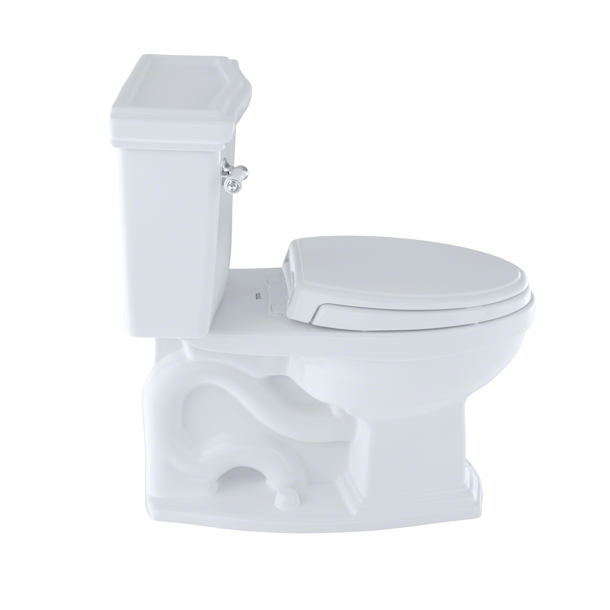 Alternate Image for TOTO Eco Clayton Two-Piece Elongated 1.28 GPF Universal Height Toilet, Cotton White, Vitreous China, CST784EF#01
