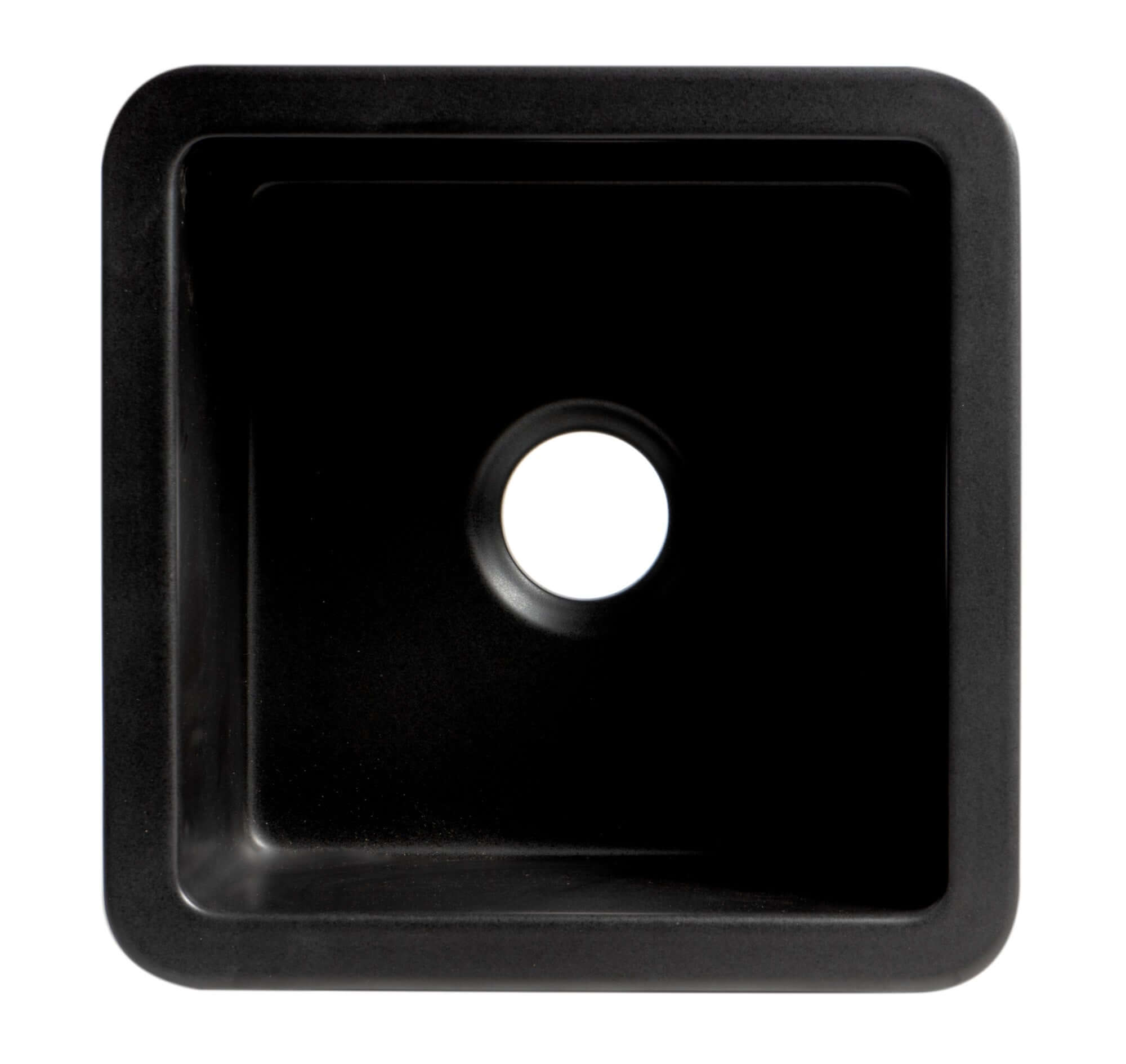 Alternate Image for ALFI brand 18" Square Fireclay Bar/Prep Sink, Black Matte, ABF1818S-BM