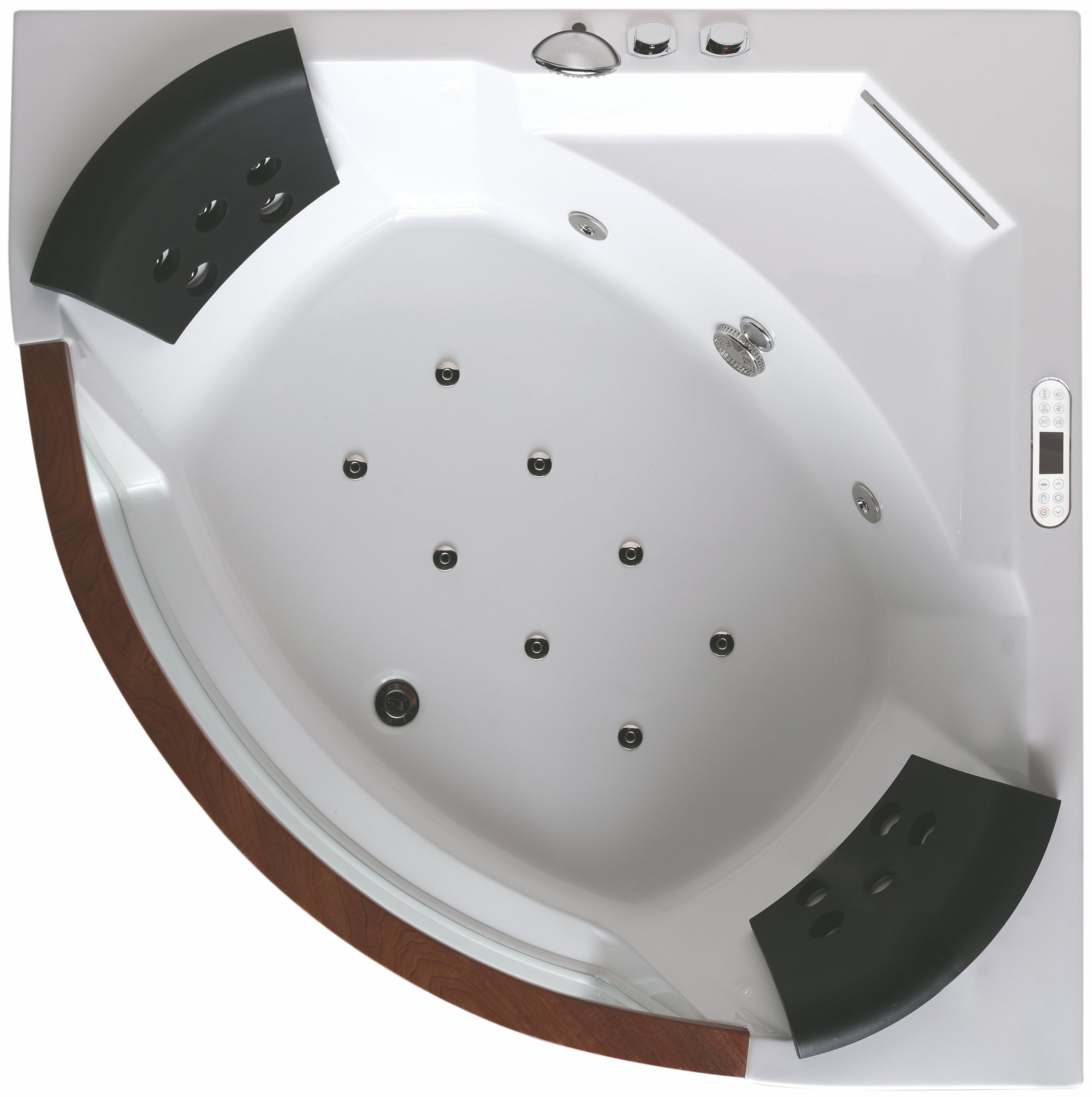 Alternate Image for Eago 59" Acrylic Corner Neo-angle Round Bathtub, White, AM197ETL