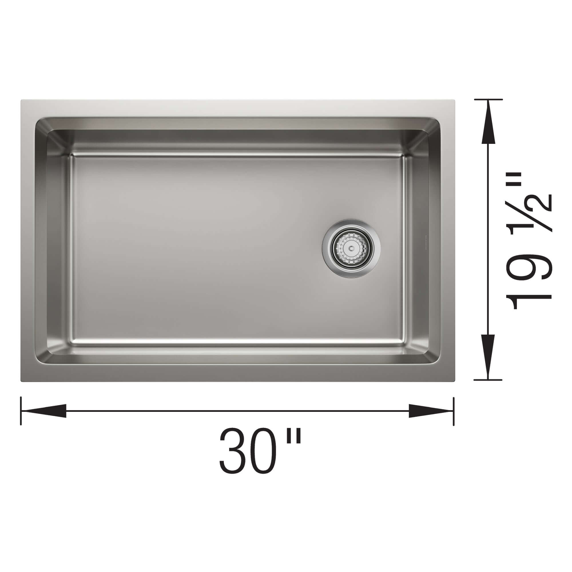 Alternate Image for Blanco Inteos 30" Undermount Stainless Steel Workstation Kitchen Sink, Satin Polish, 18 Gauge, No Faucet Hole, 443299