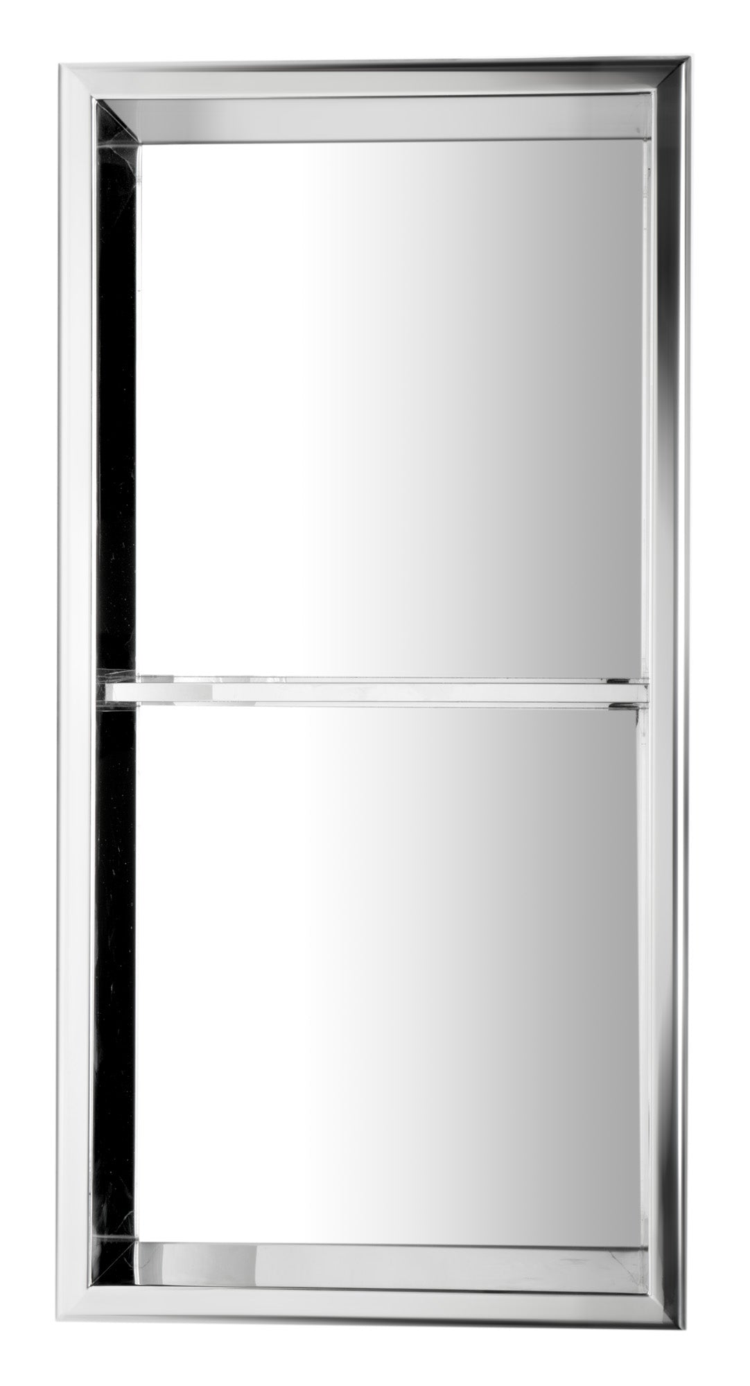 Alternative View of ALFI brand ABN1224-PSS 12 x 24 Polished Stainless Steel Vertical Double Shelf Bath Shower Niche, 20 Gauge