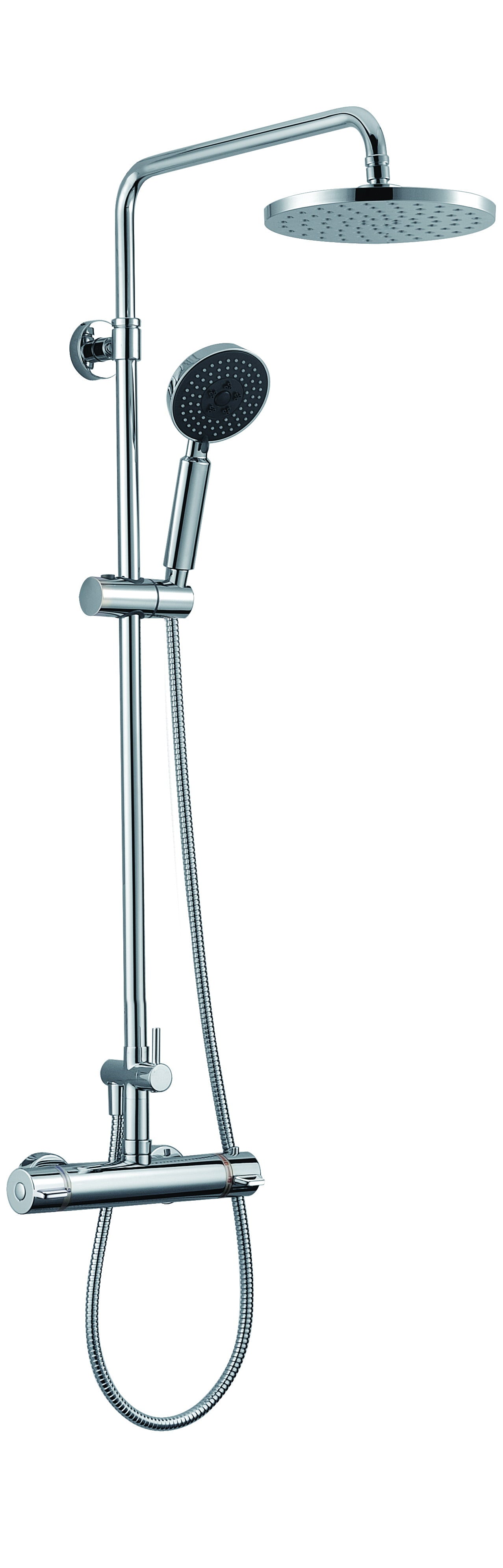 Alternative View of ALFI brand AB2867-PC Polished Chrome Round Style Thermostatic Exposed Shower Set, Brass