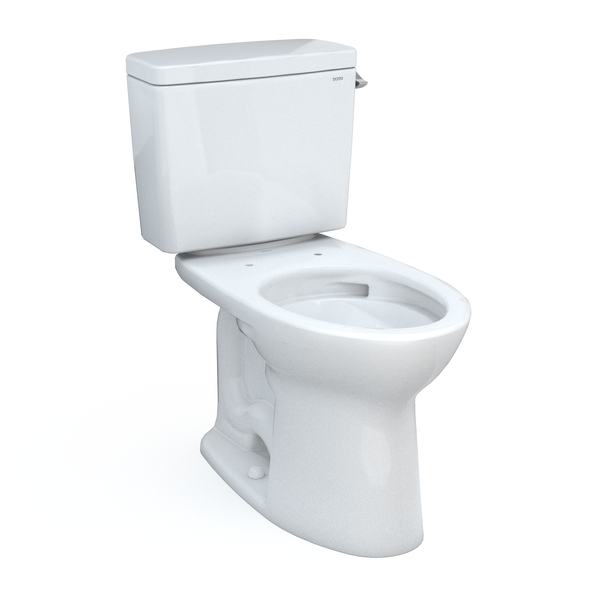 TOTO Drake Two-Piece Elongated 1.28 GPF TORNADO FLUSH Toilet with CEFIONTECT and Right-Hand Trip Lever, Cotton White, Vitreous China, CST776CERG#01