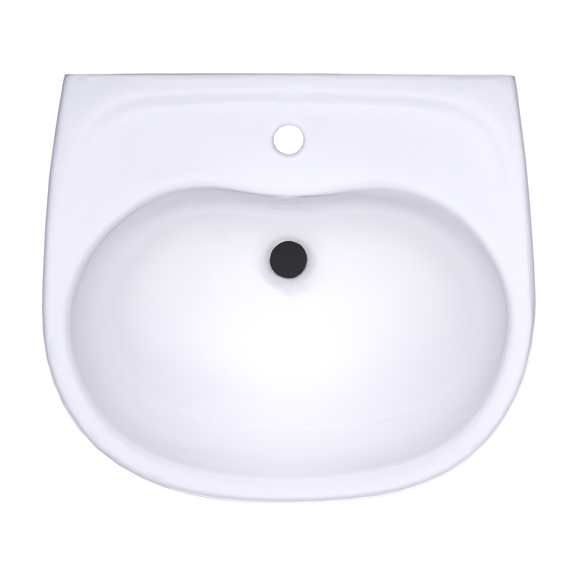 Alternate Image for TOTO Supreme Oval Wall-Mount Bathroom Sink with CeFiONtect and Shroud for Single Hole Faucets, Cotton White, Vitreous China, LHT241G#01