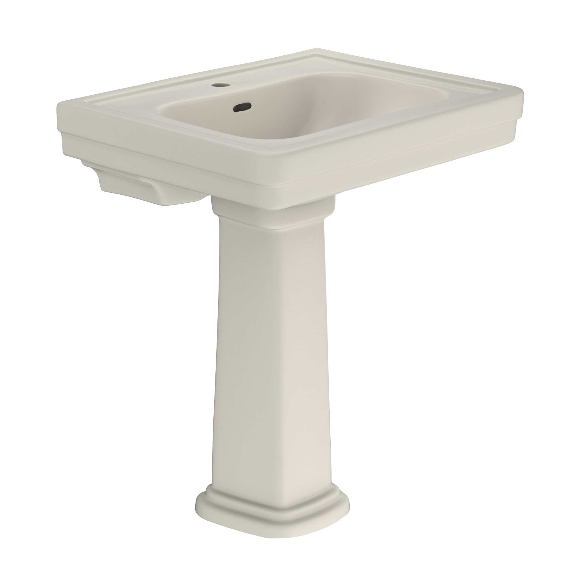 Alternate Image for TOTO Promenade 27-1/2" x 22-1/4" Rectangular Pedestal Bathroom Sink for Single Hole Faucets, Sedona Beige, LPT530.8N#12, Vitreous China, LPT530N#12