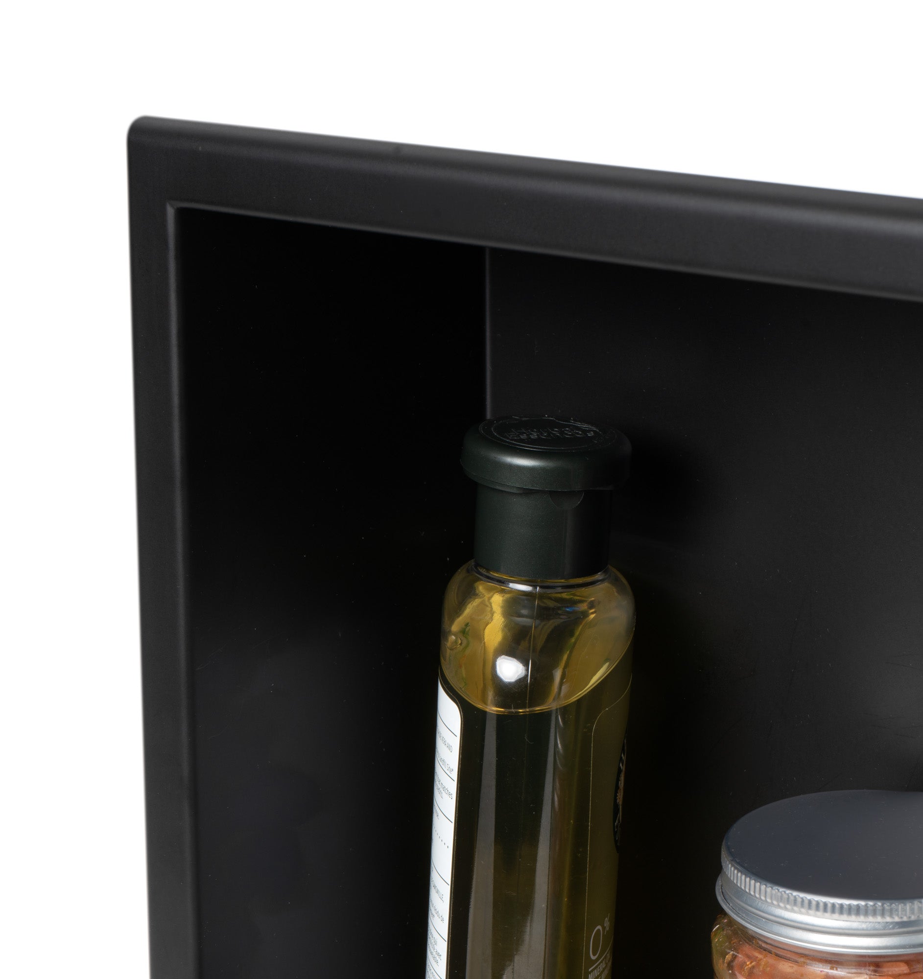 Alternative View of ALFI brand ABNC1212-BLA 12" x 12" Black Matte Stainless Steel Square Single Shelf Bath Shower Niche, 20 Gauge