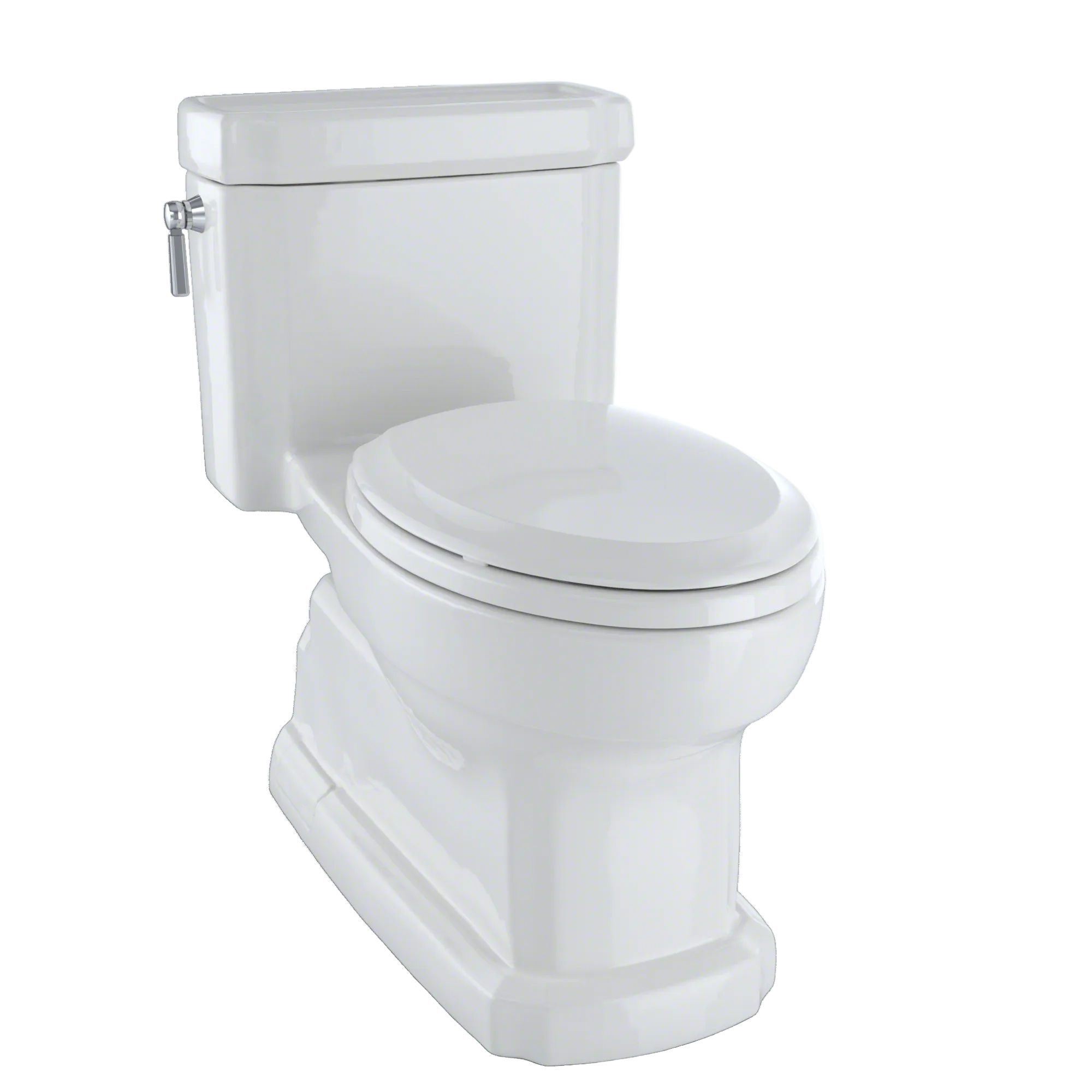 TOTO Eco Guinevere Elongated 1.28 GPF Universal Height Skirted Toilet with CEFIONTECT and SoftClose Seat, Colonial White, Vitreous China|Plastic, MS974224CEFG#11