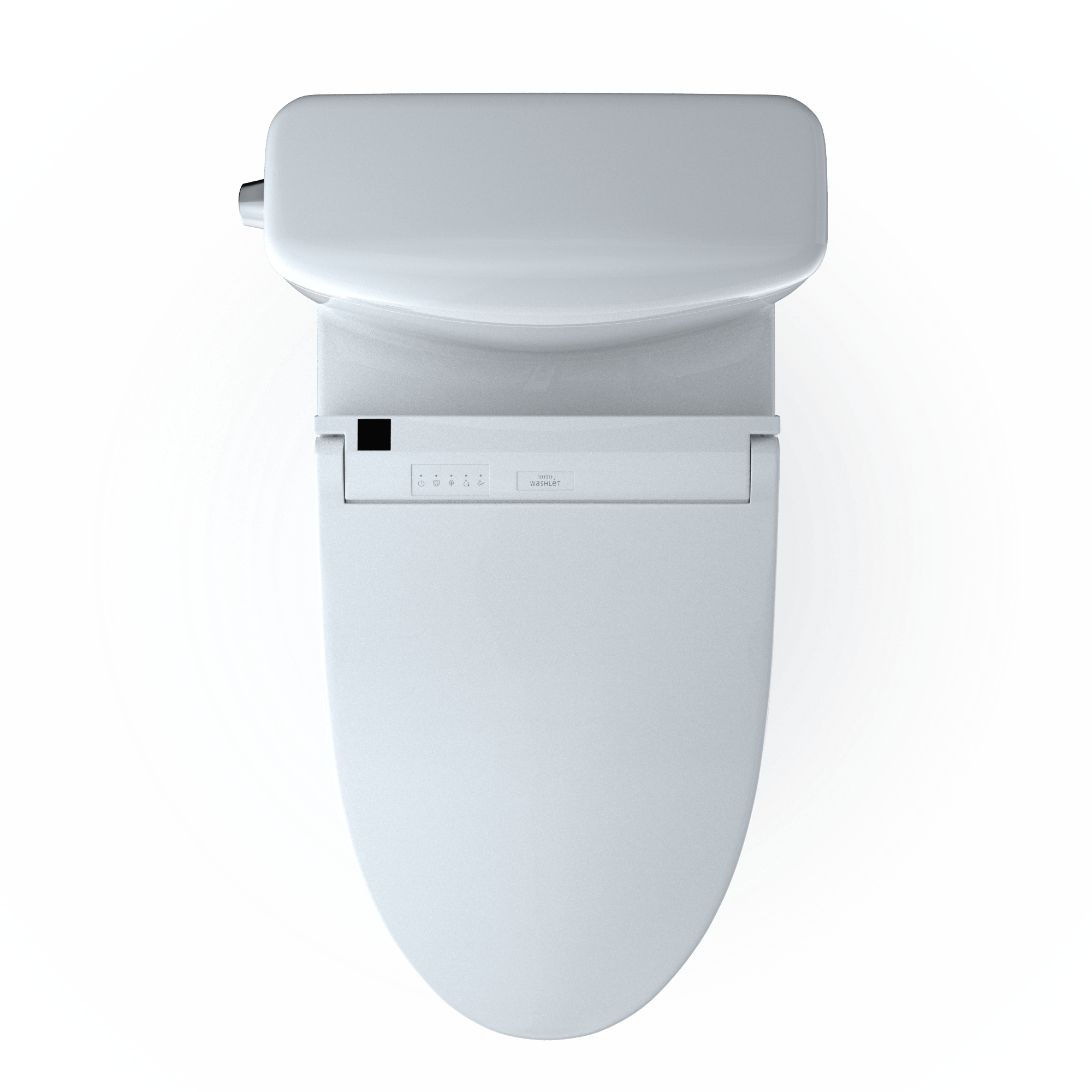 Alternate Image for TOTO WASHLET+ Aquia IV Cube Two-Piece Elongated Dual Flush 1.28 and 0.9 GPF Toilet with C5 Bidet Seat, Cotton White, Vitreous China|Plastic, MW4363084CEMFGN#01