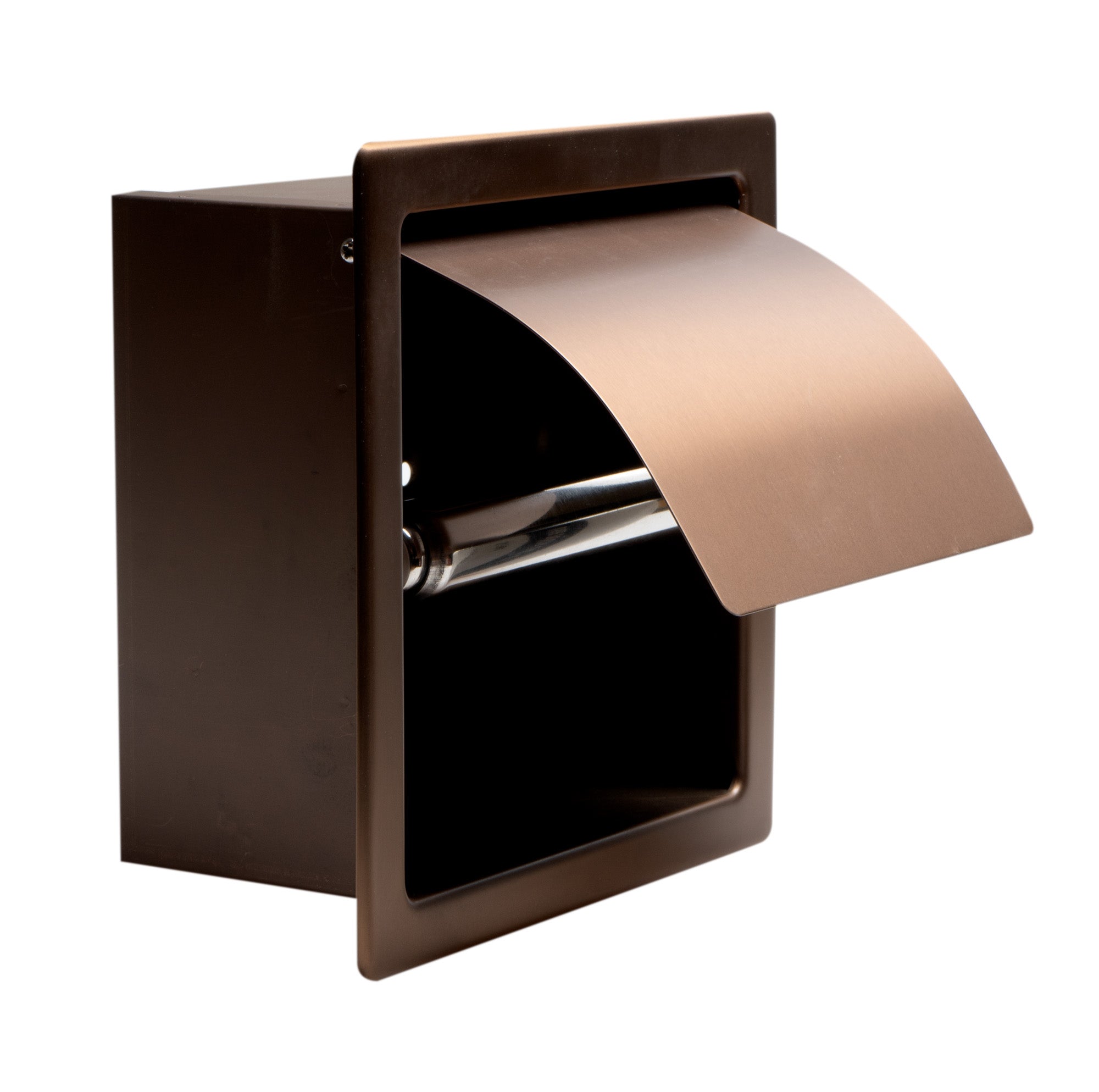 Alternate Image for ALFI brand ABTPP77-BC PVD Brushed Copper Stainless Steel Recessed Toilet Paper Holder with Cover