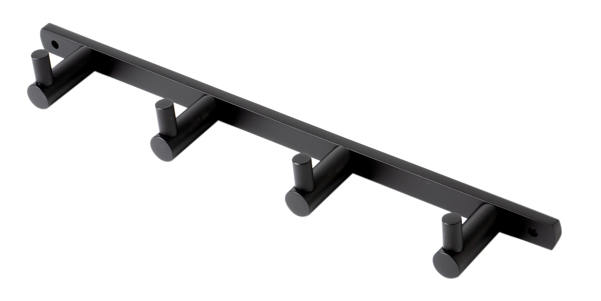 ALFI brand AB9528-BM Black Matte Wall Mounted 4 Prong Robe / Towel Hook, Brass
