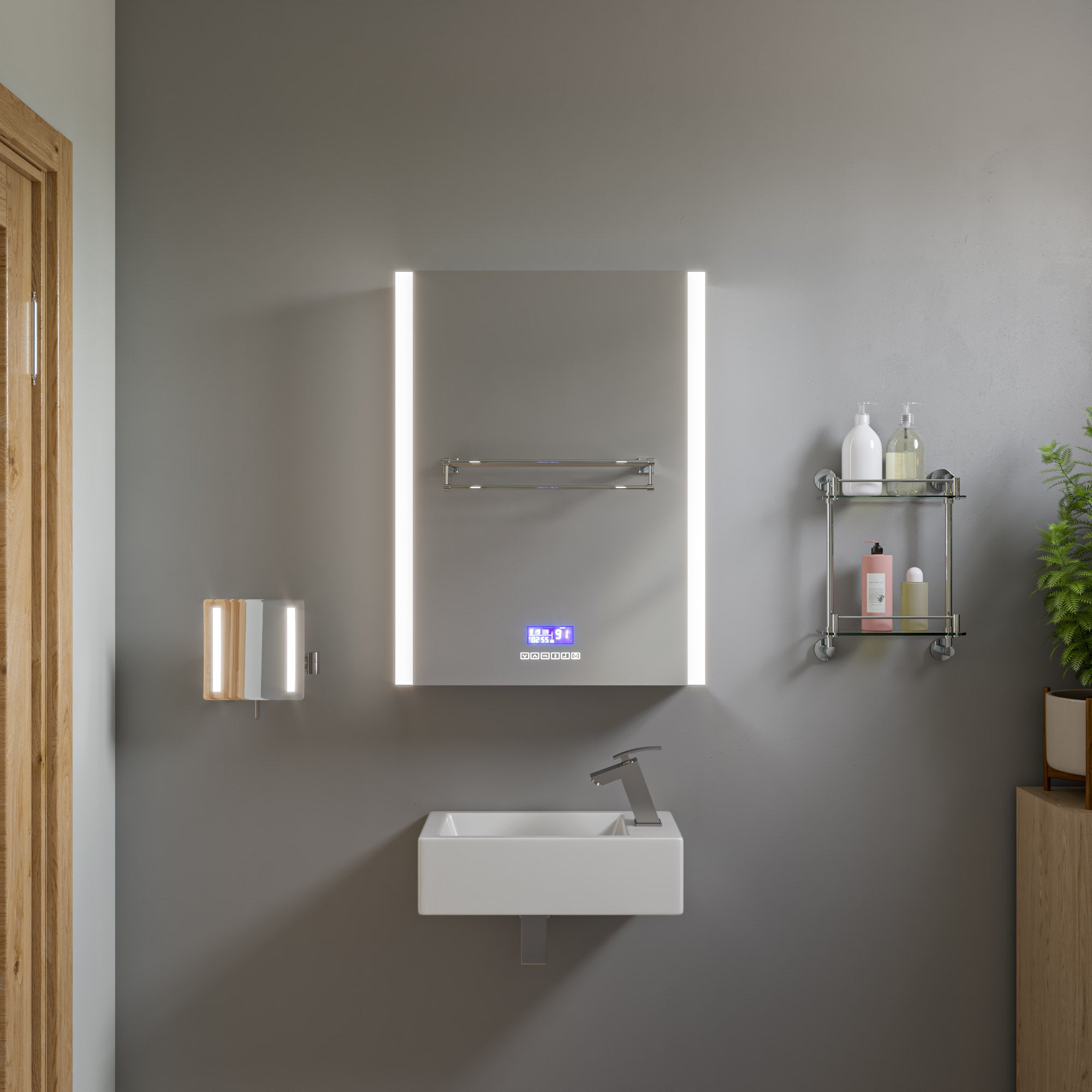 Alternate Image for ALFI brand 19.75" x 10" Rectangle Wall Mount Porcelain Bathroom Sink, White, 1 Faucet Hole, ABC116