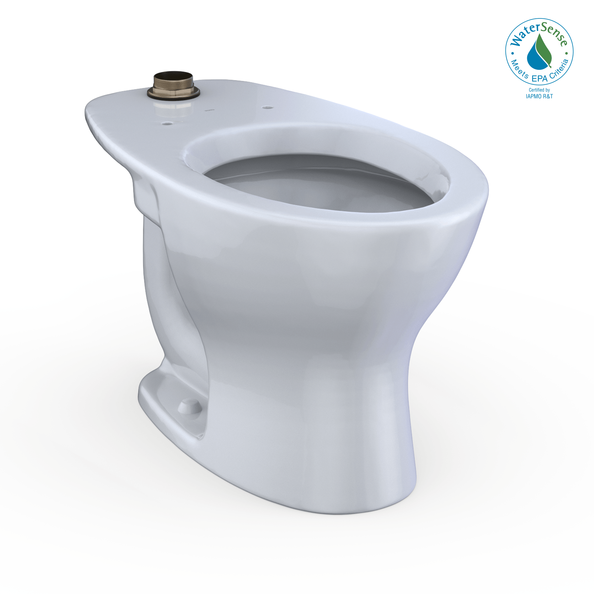 Alternate Image for TOTO TORNADO FLUSH Commercial Flushometer Floor-Mounted Universal Height Toilet with CEFIONTECT, ADA Compliant, Elongated, Cotton White, Vitreous China, CT725CUFG#01